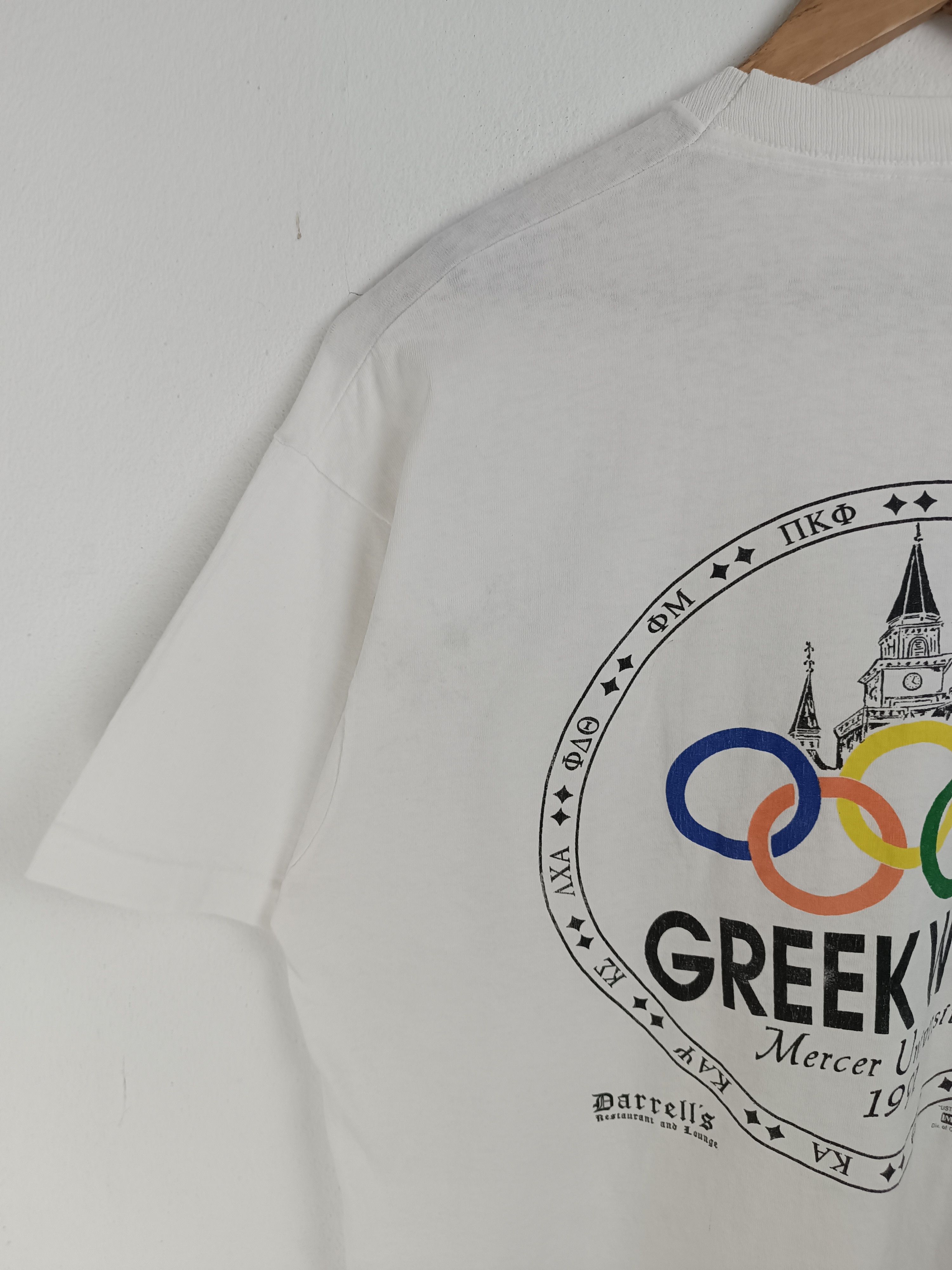 USA Olympics VINTAGE 90'S GREEK WEEK MERCER UNI OLYMPICS CAMPUS VERY RARE Size US XL / EU 56 / 4 - 14 Thumbnail