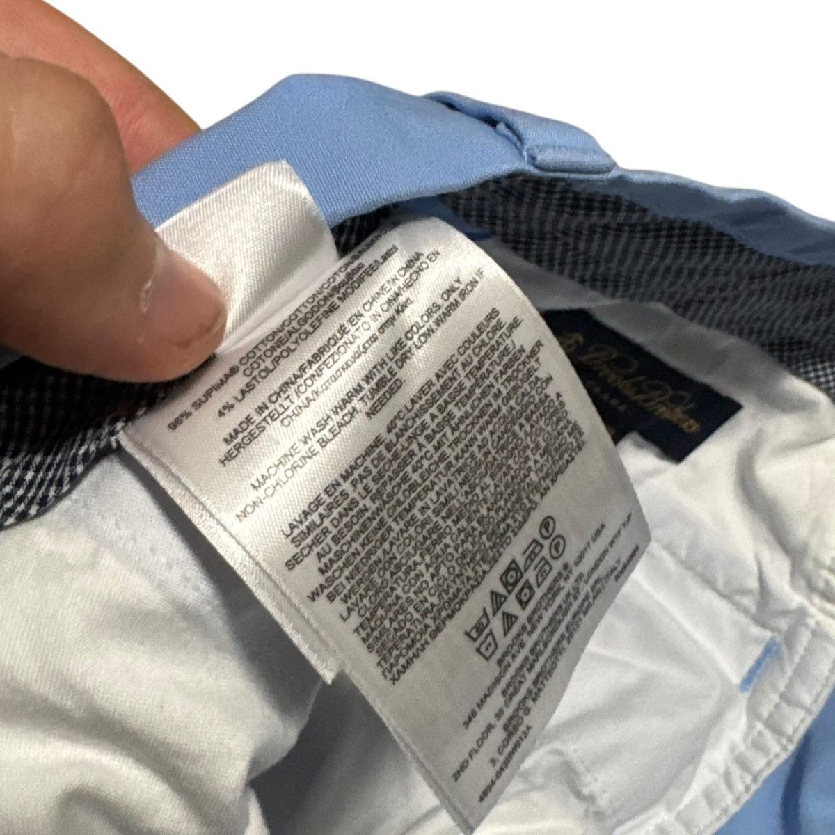 Brooks Brothers Brooks Brothers Clark Cotton Blend Blue Pants Mens 36x28.75 Size US 36 / EU 52 - 6 Thumbnail
