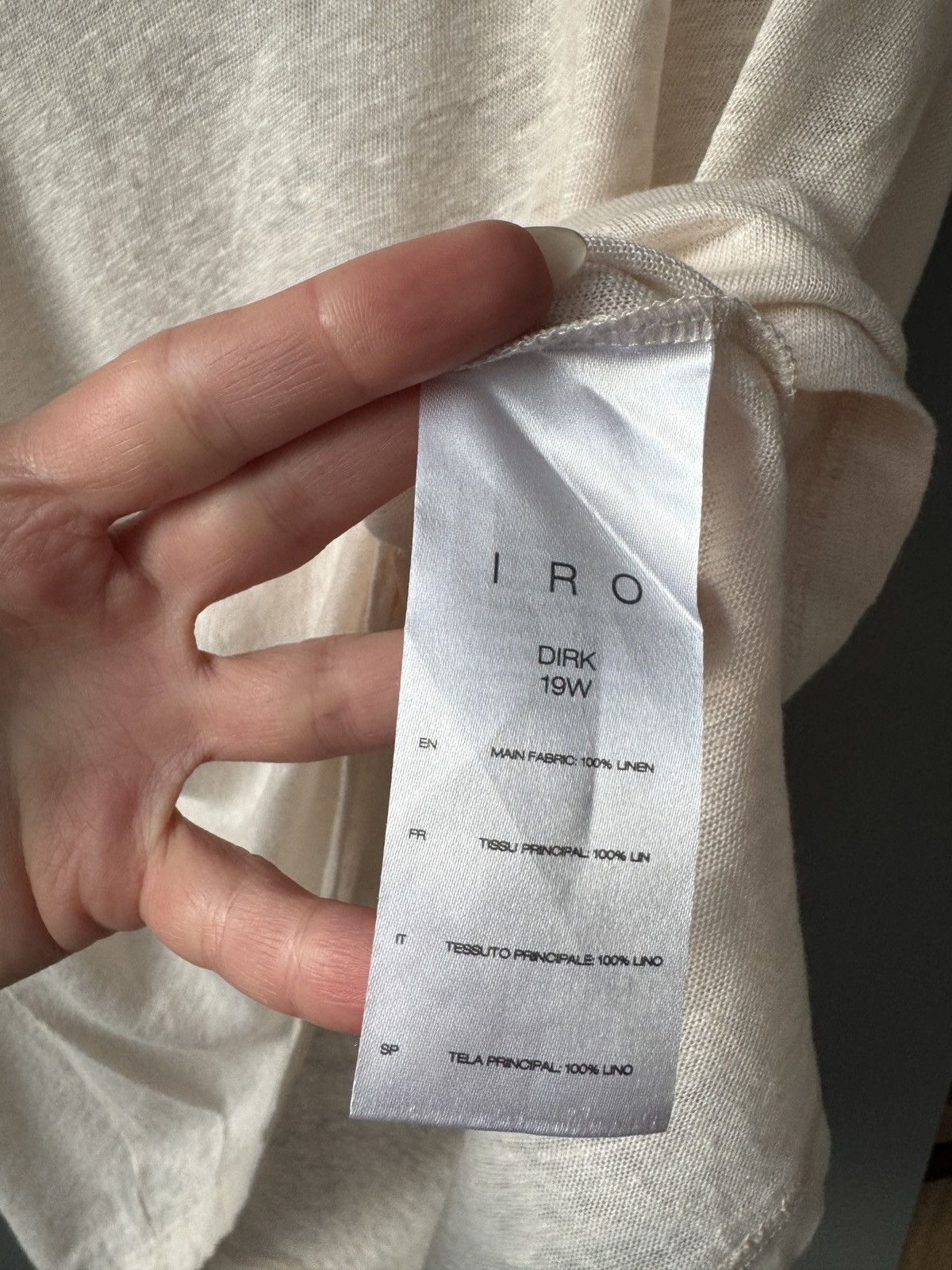 Iro Iro Dirk Linen Scoop Neck Tank Tee Size XS / US 0-2 / IT 36-38 - 4 Thumbnail