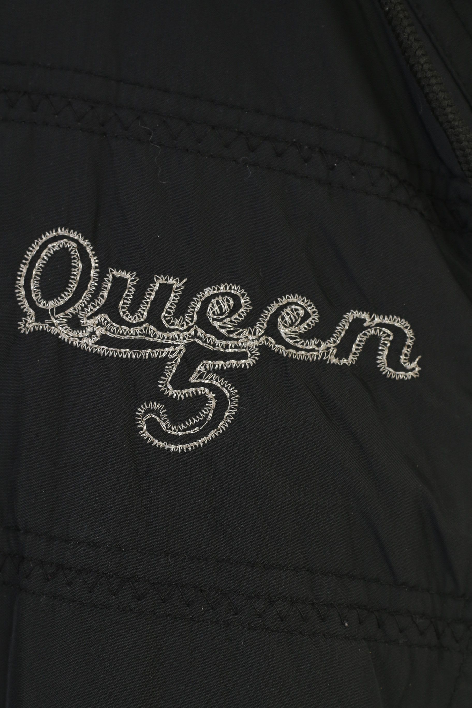 Vintage Queen Women S Vest Bodywarmer Black Quilted Zip 10738 Size S / US 4 / IT 40 - 4 Thumbnail