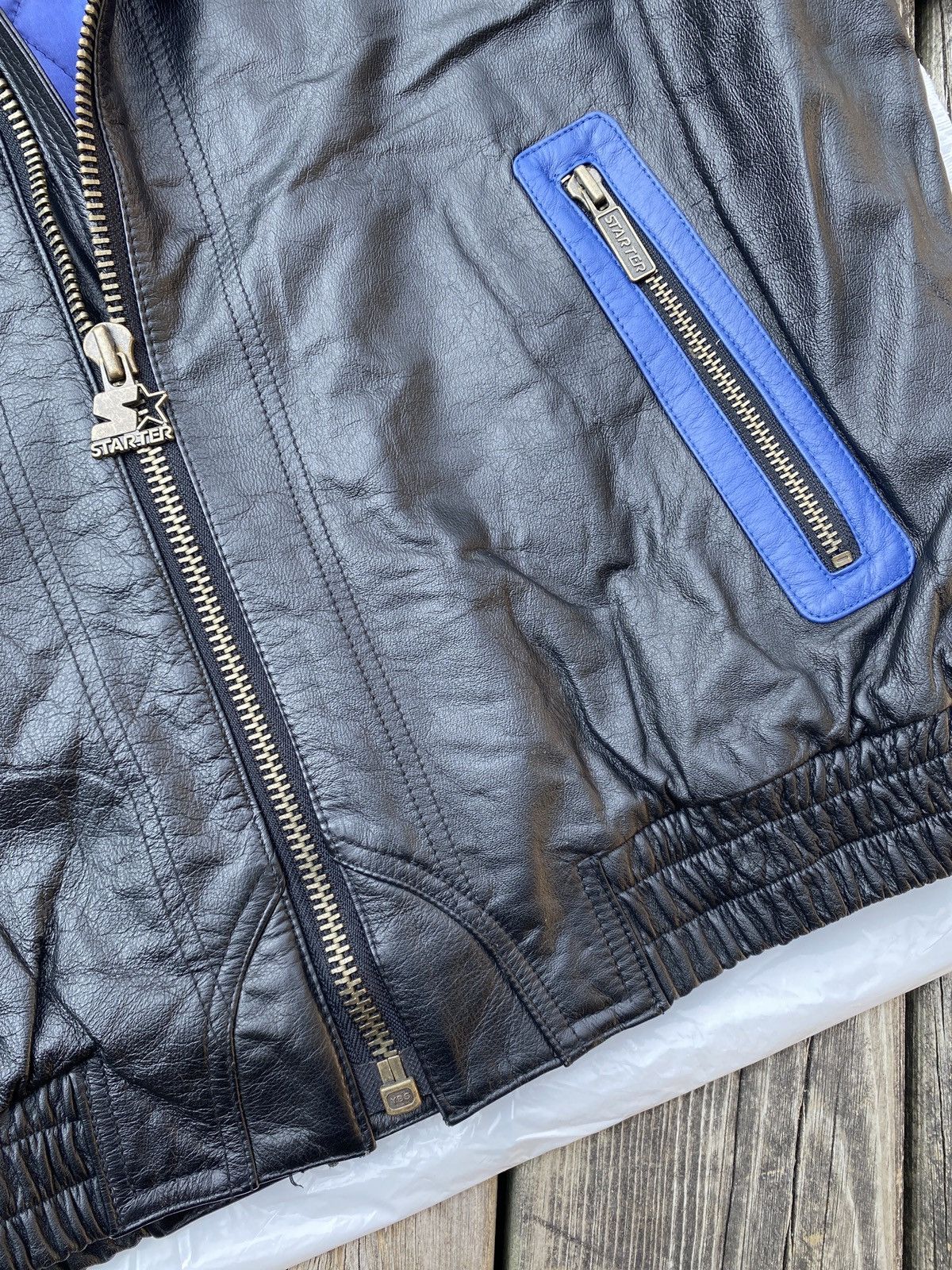 Starter × Vintage 90s Starter Dallas Cowboys leather jacket sz L Size US L / EU 52-54 / 3 - 9 Thumbnail