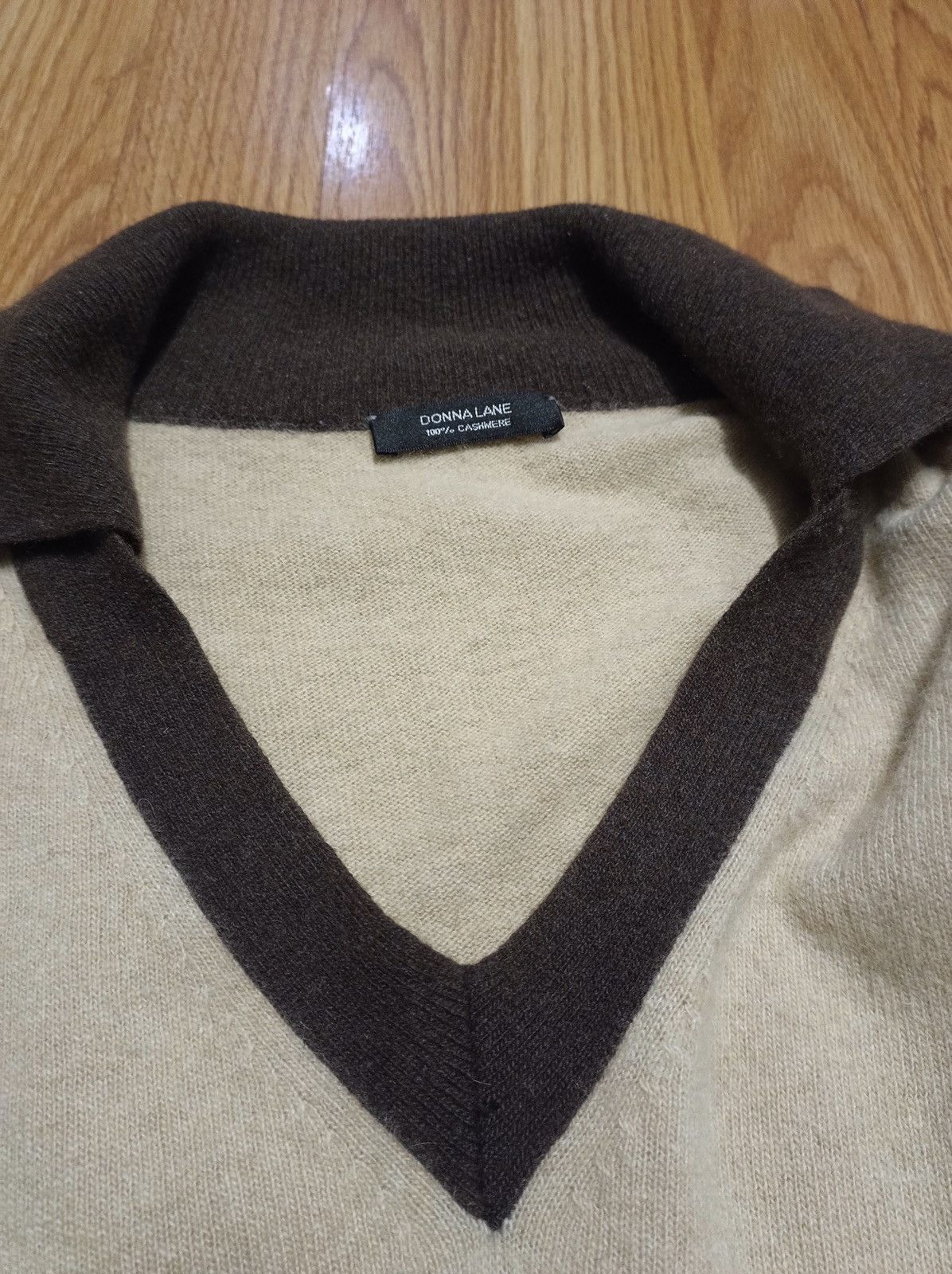 Other Donna Lane Pure Cashmere Beige Designer Sweater Size L Size L / US 10 / IT 46 - 8 Thumbnail