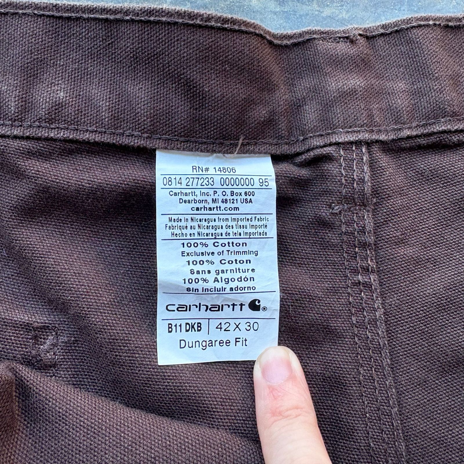 Carhartt Vintage baggy Dark Brown Carhartt Work pants Size US 42 / EU 58 - 4 Thumbnail