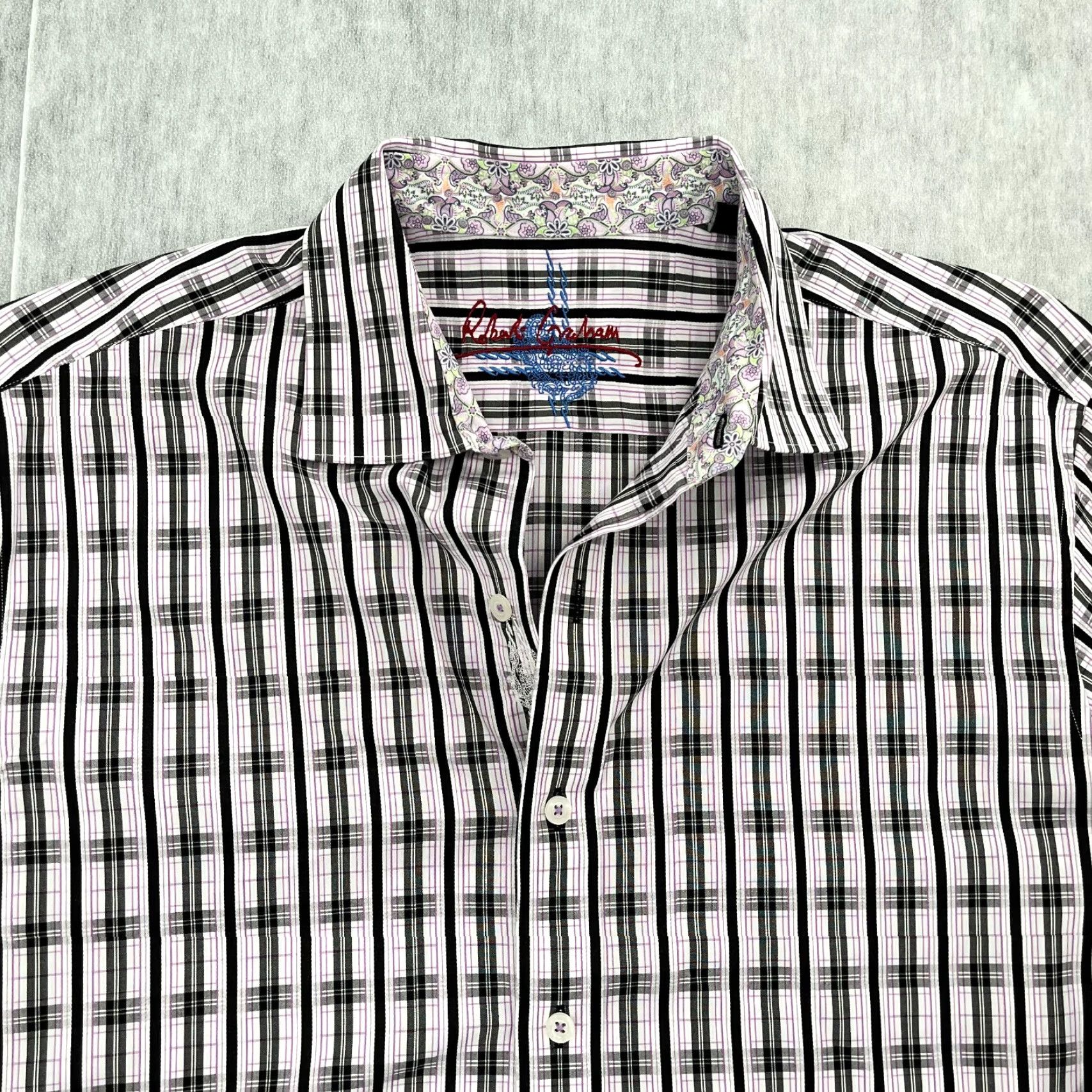 Robert Graham VINTAGE Robert Graham Shirt Adult Large Pink White Striped Button-Up Long Sleeve Mens L Size US L / EU 52-54 / 3 - 3 Thumbnail
