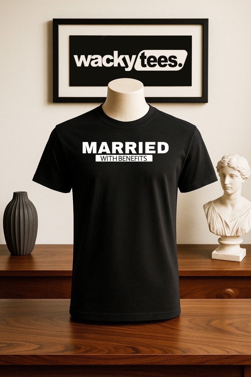 Other Married With Benefits Adult Humor Swinger Graphic Tee Shirt Size US L / EU 52-54 / 3 - 1 Preview