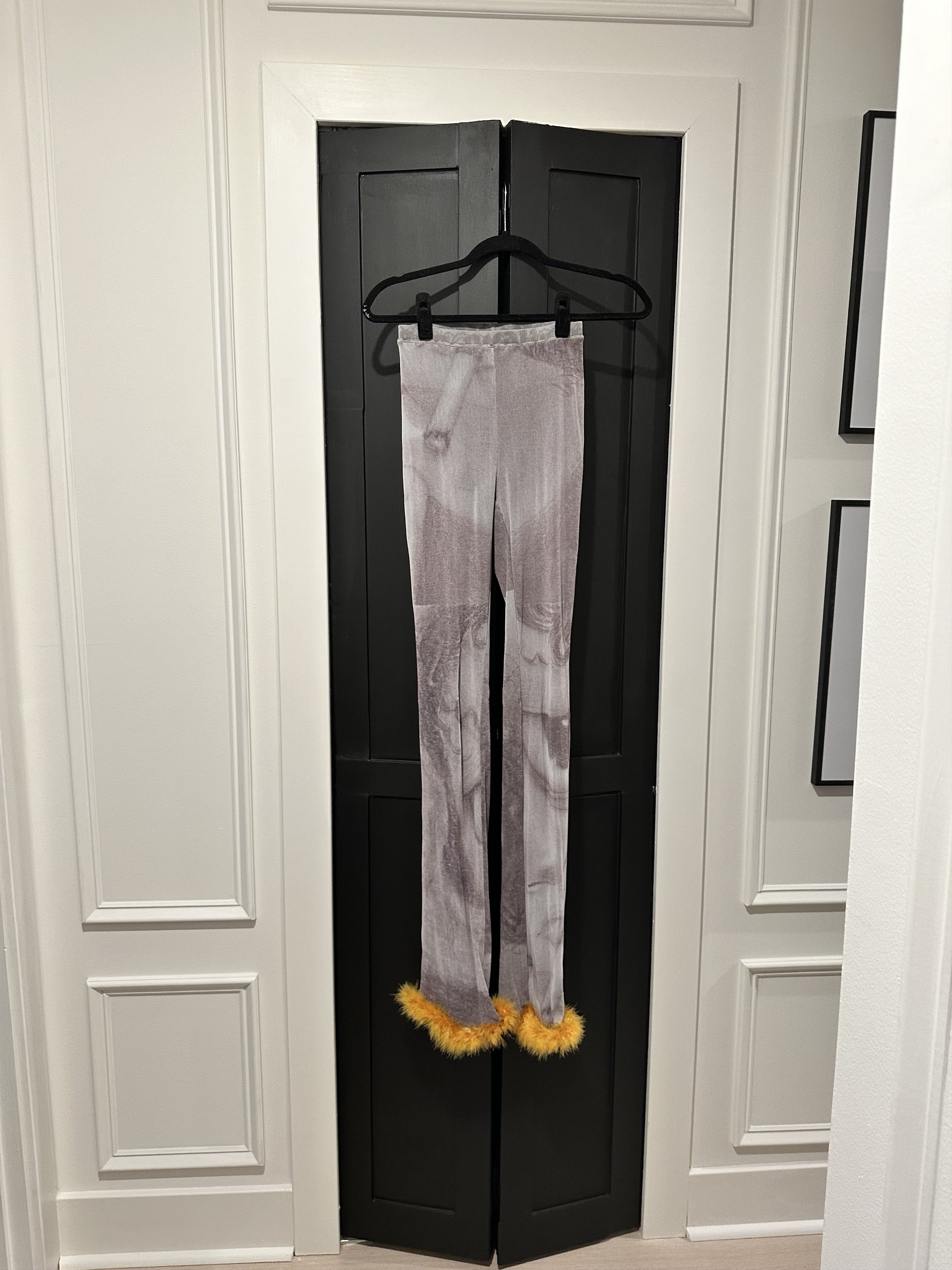 image of Ottolinger Taupe Mesh Fluff Lounge Pants in Gray/Purple, Women's (Size 25)