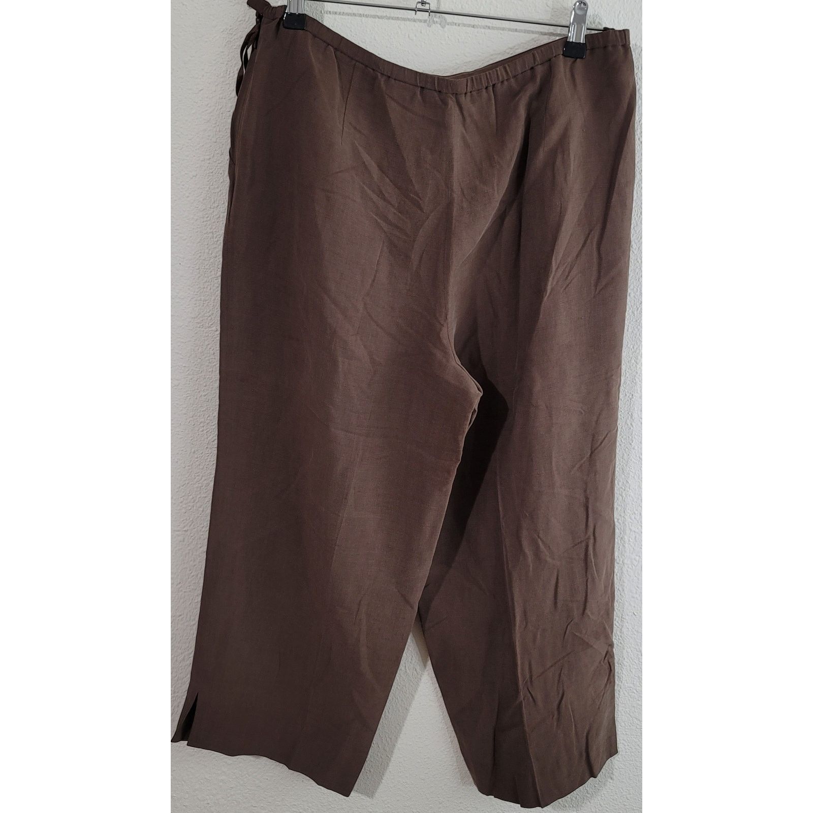 Preston & York Preston & York Dark Brown Slub Knit Ankle Pants Medium Size 32" / US 10 / IT 46 - 4 Thumbnail
