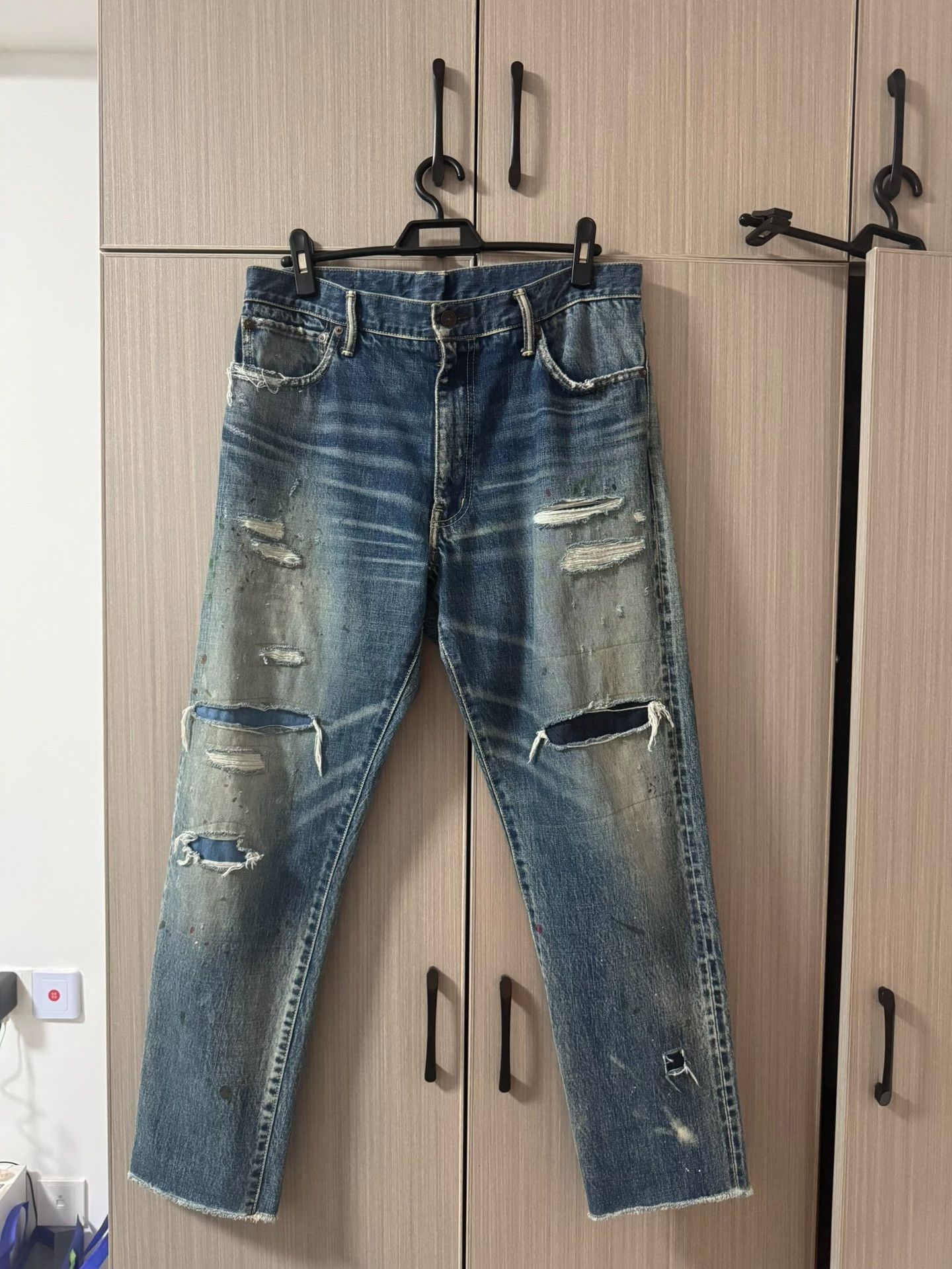 Visvim visvim journeyman crash jeans 20ss Size US 34 / EU 50 - 1 Thumbnail
