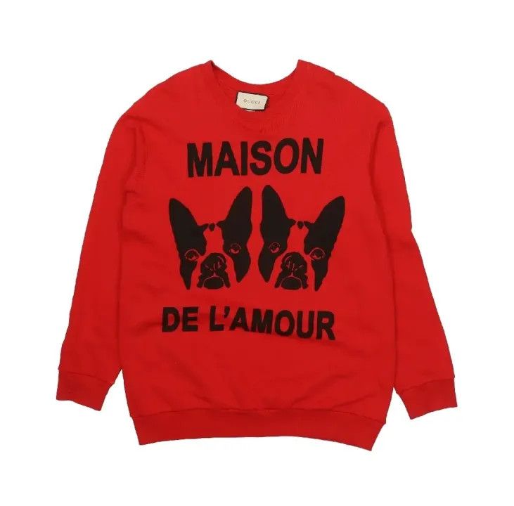 Gucci Gucci Red Printed Crewneck Sweatshirt Size US L / EU 52-54 / 3 - 1 Thumbnail