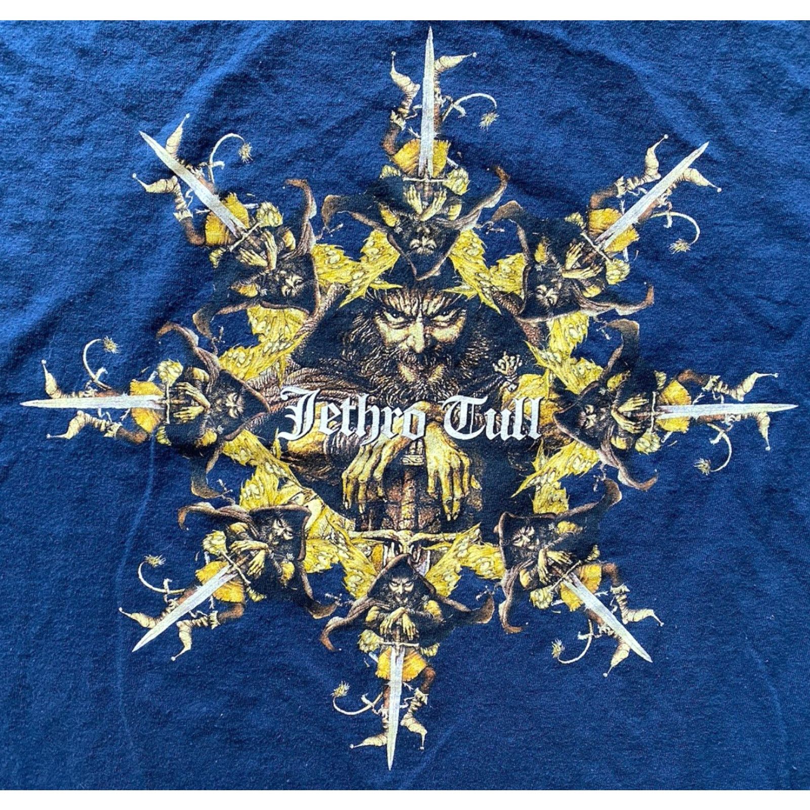 Hanes VINTAGE Jethro Tull T-Shirt Band, Music Men's L Blue 2002 Living With The Past Tour Shirt Size US L / EU 52-54 / 3 - 7 Thumbnail