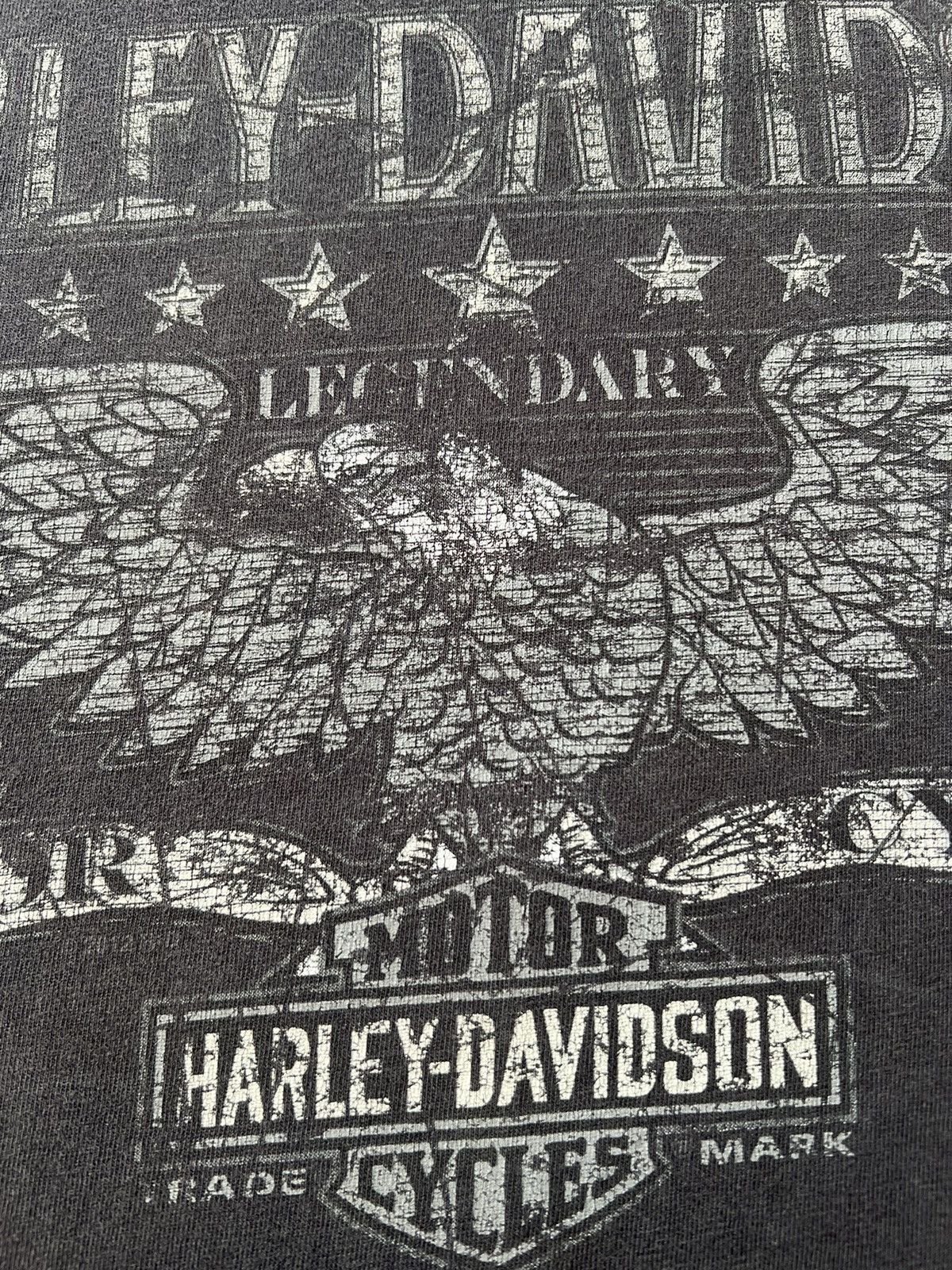 Harley Davidson Vintage 2012 Harley Davidson Eagle Red Rock Black T-shirt Size US XL / EU 56 / 4 - 7 Thumbnail
