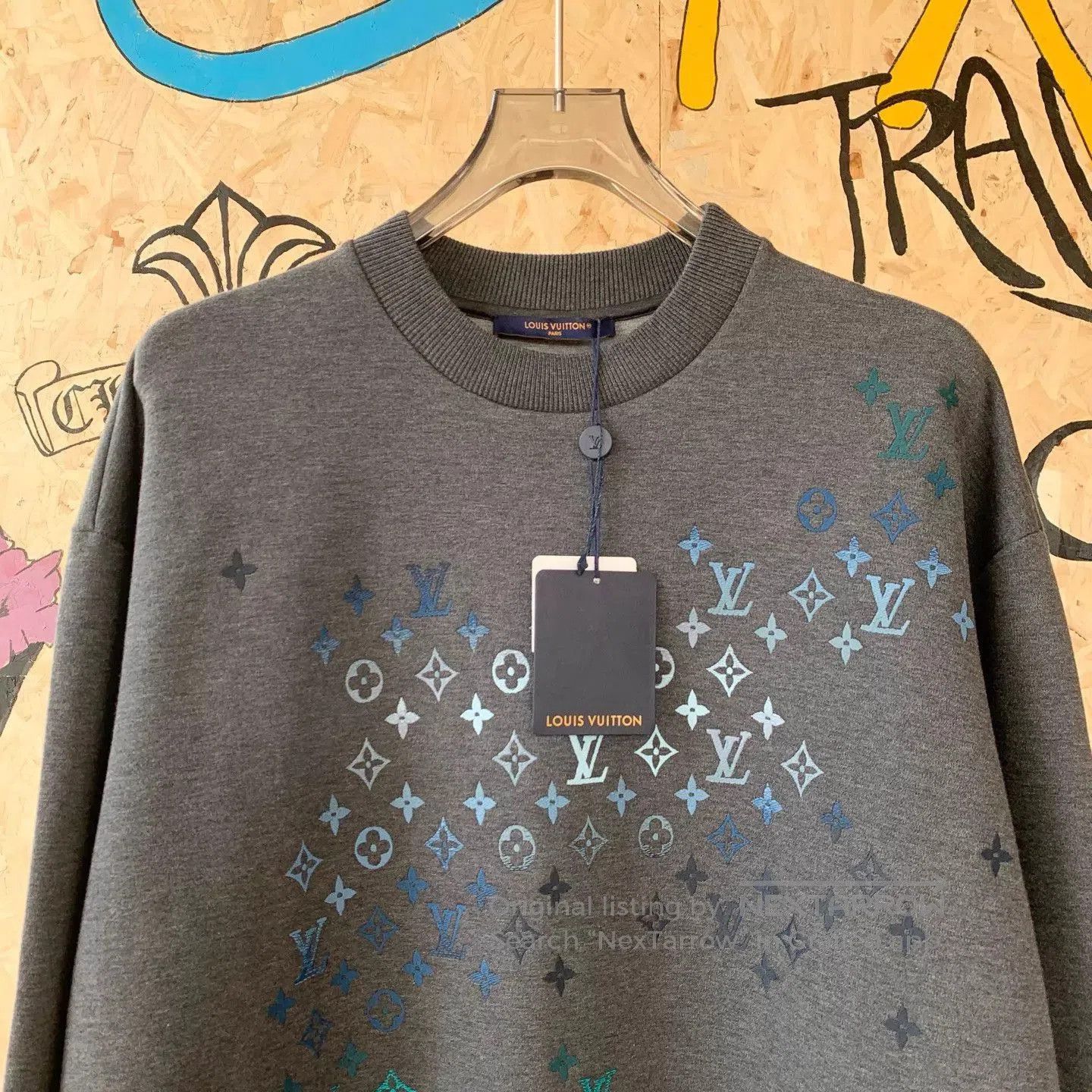 Louis Vuitton Gray Graphic Print Sweatshirt Size L. Size US L / EU 52-54 / 3 - 3 Thumbnail