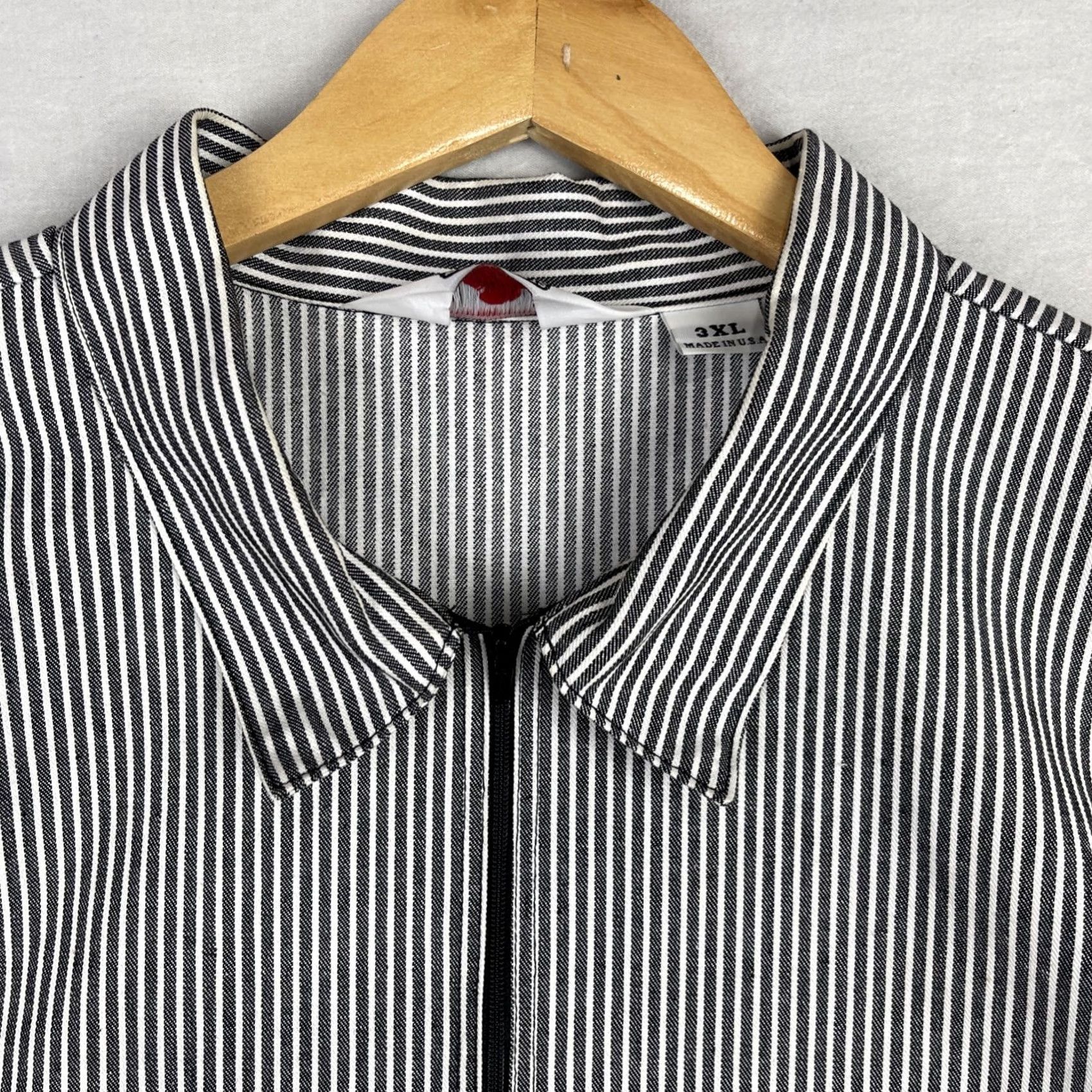 Ben Davis VINTAGE Ben Davis Shirt Mens 3XL Hickory Striped Work Pockets Half Zip Made In USA White USA Striped 3XL Ben Davis Shirt Mens Vintage Women's/Mens? Size US XXL / EU 58 / 5 - 5 Thumbnail