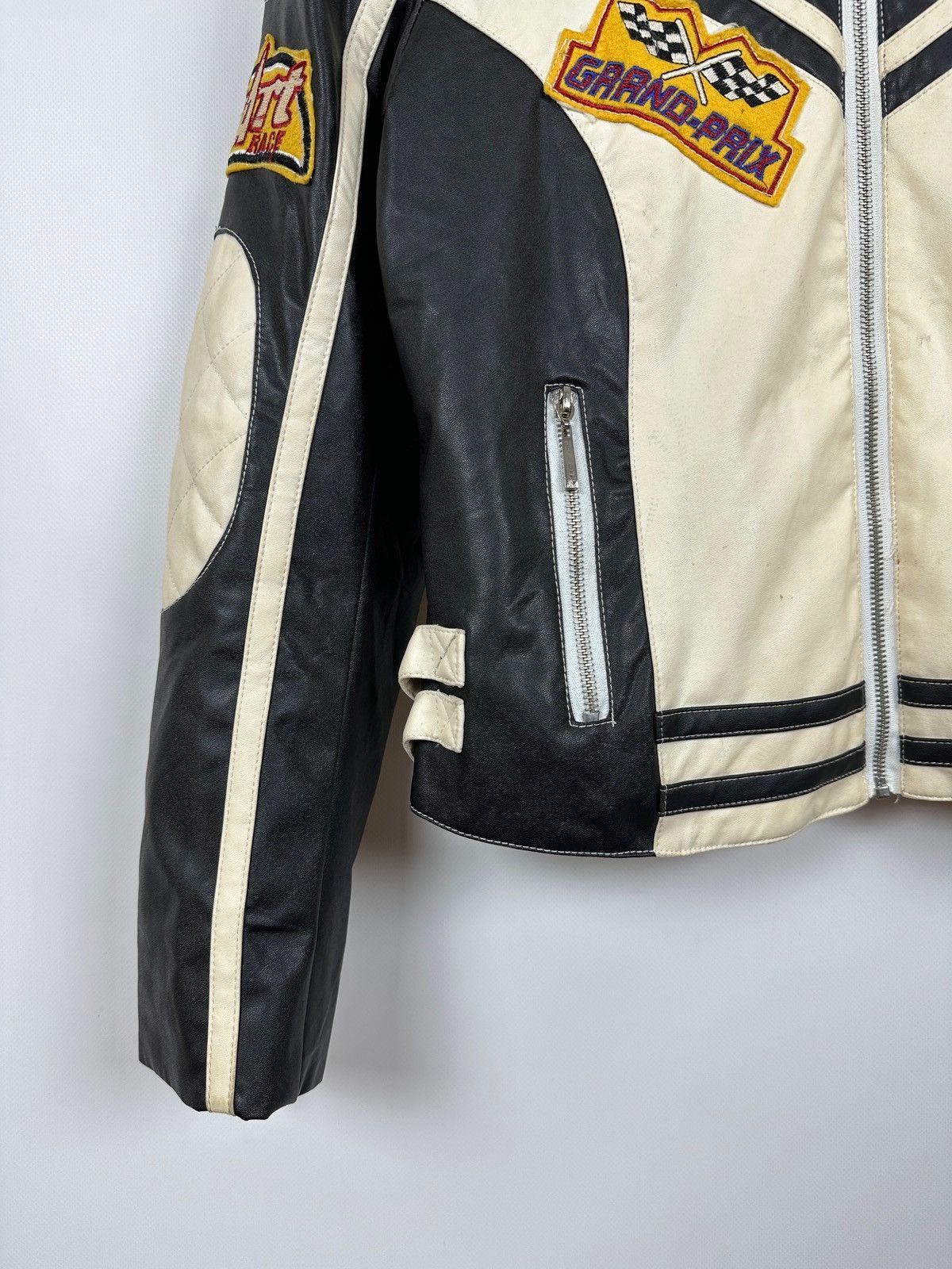 Vintage Vintage Wonder Team Grand Prix Y2K Racing Leather Jacket Size L / US 10 / IT 46 - 9 Thumbnail