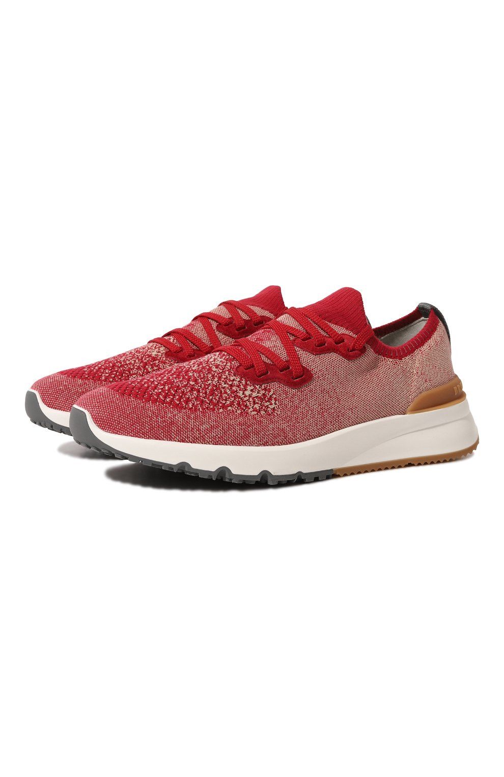 image of Brunello Cucinelli O1W1Db10424 Sneakers In Brown in Red, Men's (Size 11)