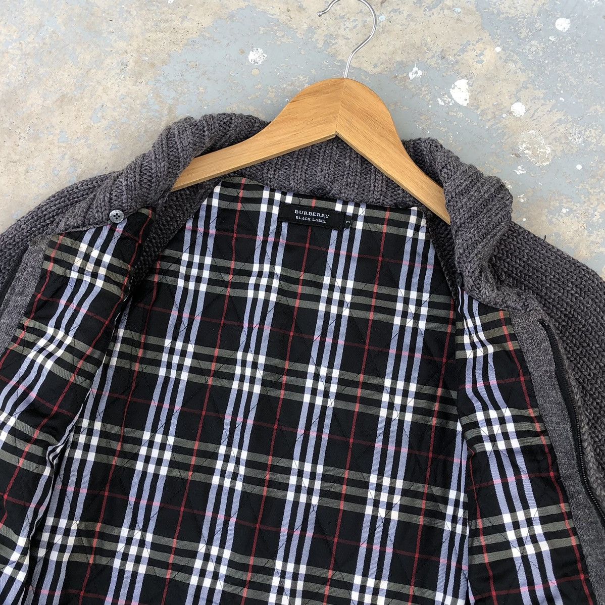Burberry Burberry Black Label Knitted Lined Novacheck Wool Jacket Size US M / EU 48-50 / 2 - 8 Thumbnail