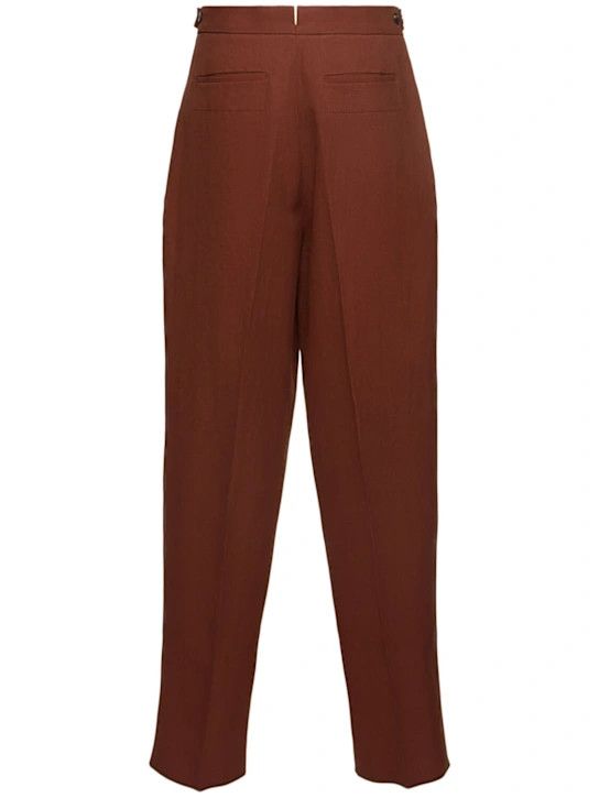 Z Zegna o1lsvrm0525 Linen Pants in Brown Size US 30 / EU 46 - 2 Thumbnail