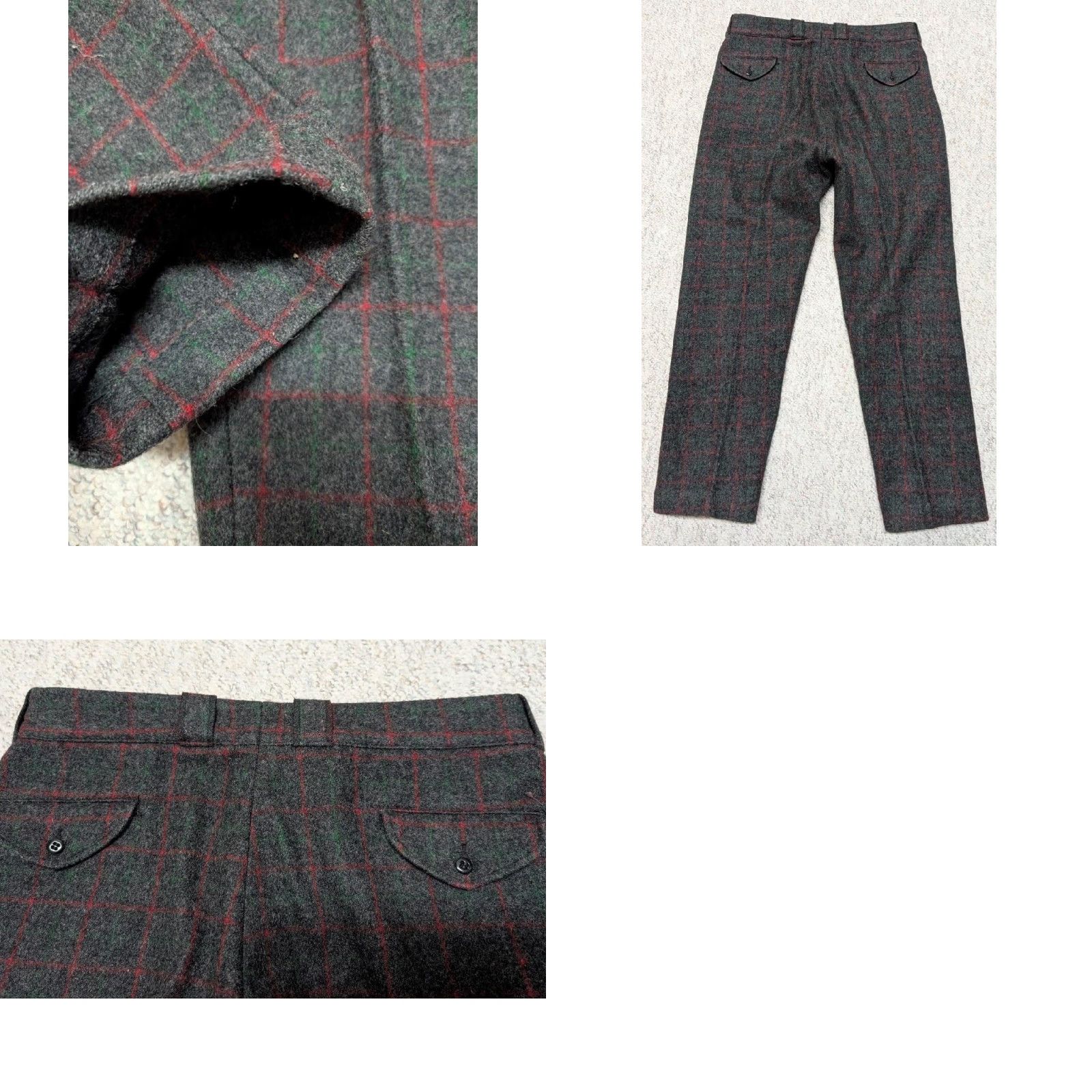 Johnson Woolen Mills VINTAGE Johnston Woolen Mills Pants Hunting Men 40x34 Charcoal Gray Wool Windowpane 40x34 Mens Size US 40 / EU 56 - 8 Thumbnail