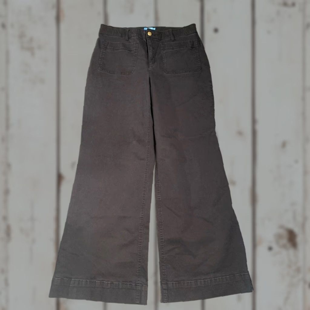 Vintage Draper James Pants - RSVP Black Wide-Leg Dress Pants 16W Plus, Women, Black, 16W, Wide-Leg, Dress Pants, Womens Size 38" / US 16 / IT 52 - 1 Thumbnail