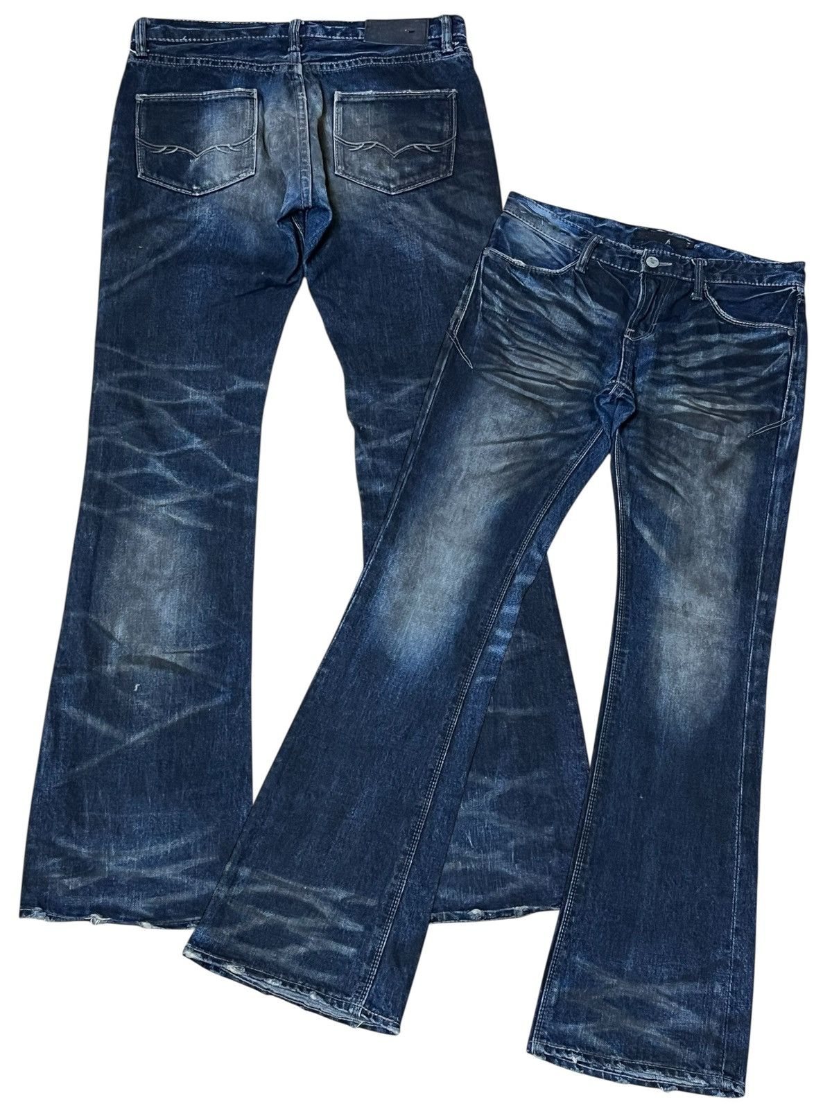 GOSTAR DE FUGA Japanese fashion FUGA/GOSTAR DE FUGA whiskers flared jeans Size US 31 - 1 Thumbnail