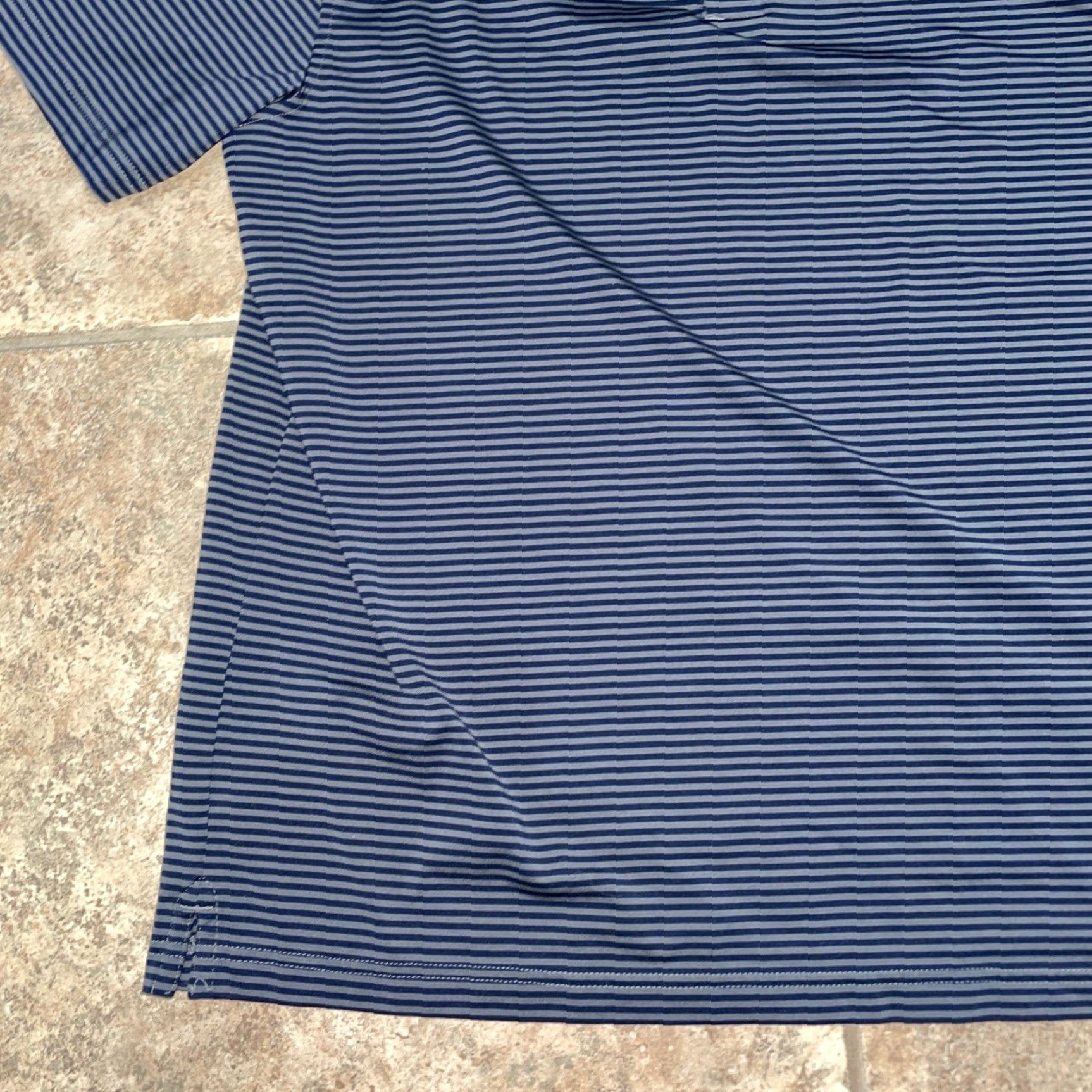 Under Armour Under Armour Striped Gray Polo Golf Shirt Mens Size L Size US L / EU 52-54 / 3 - 3 Thumbnail