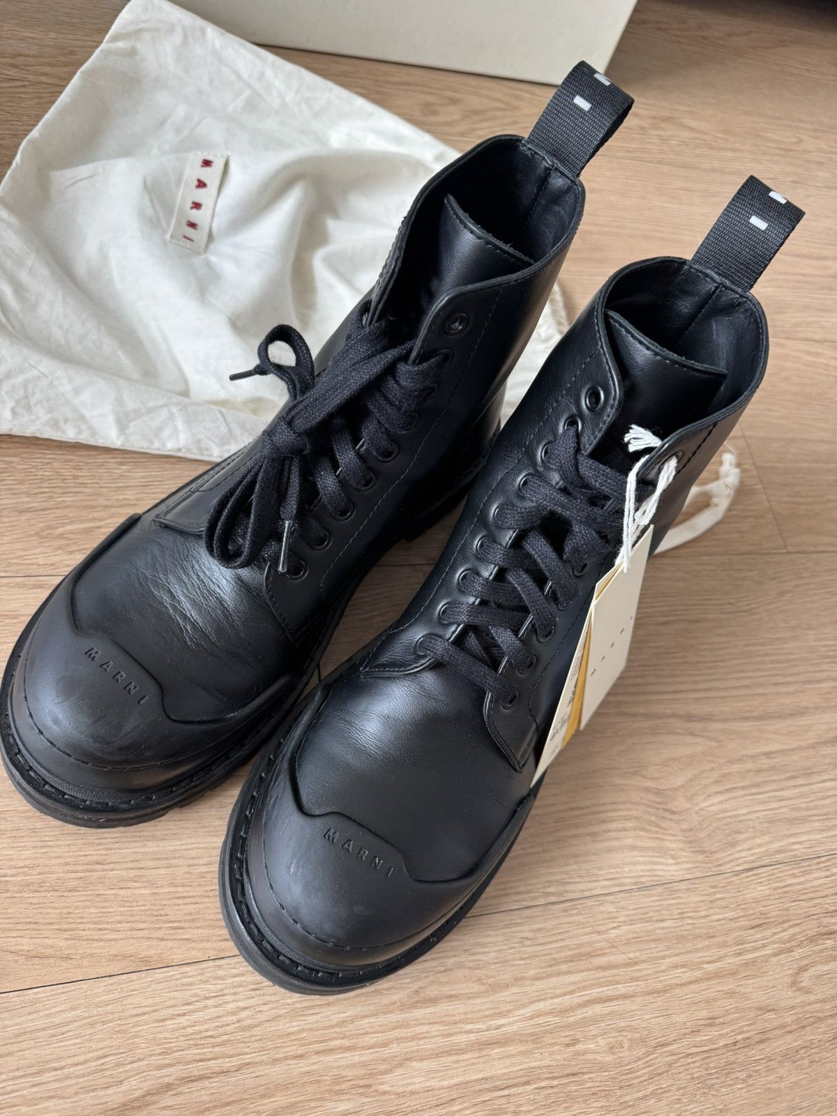 Marni Marni Leather Combat Boots Size 43 Size US 10 / EU 43 - 11 Thumbnail