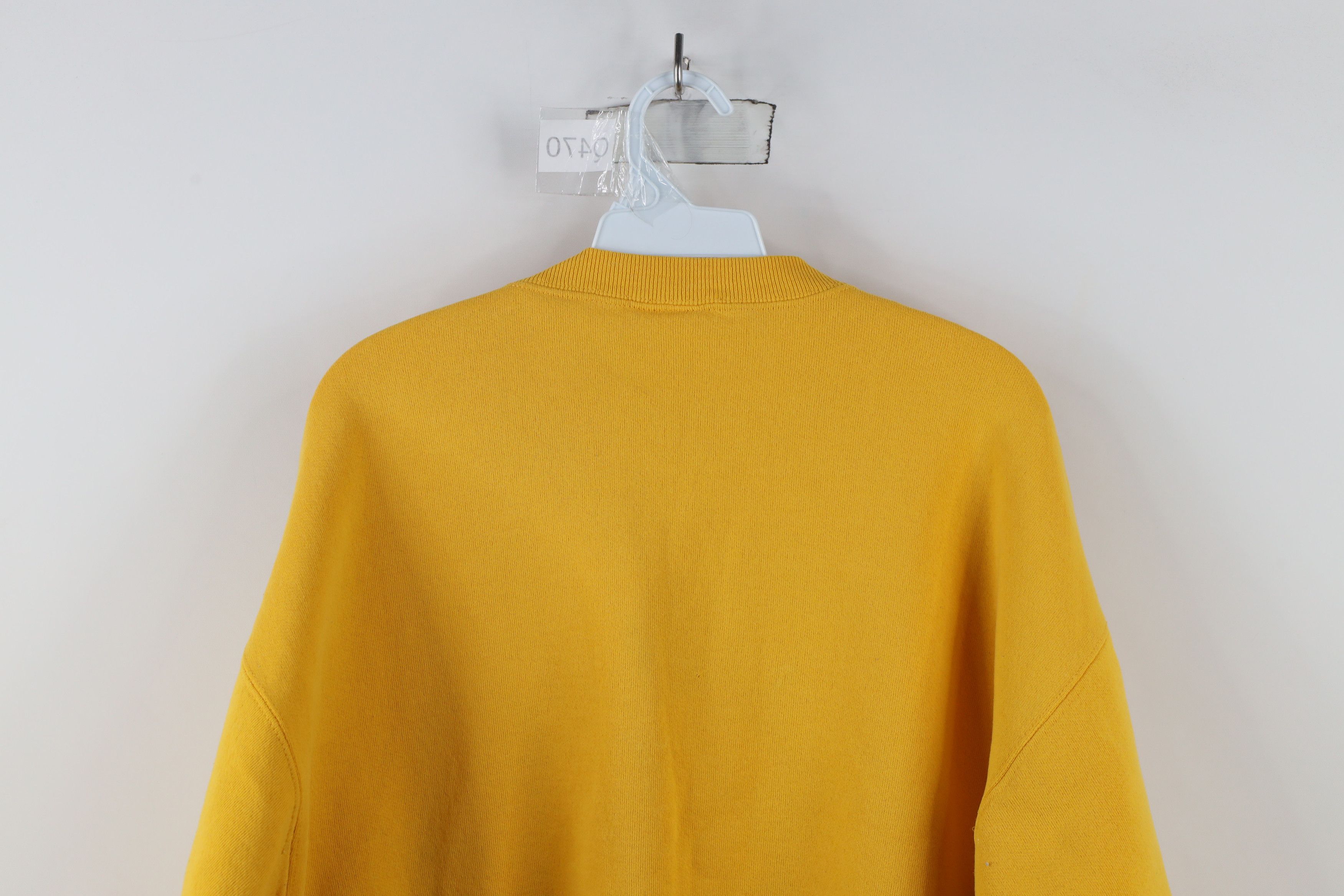 Vintage Vintage 90s Streetwear Blank Crewneck Sweatshirt Yellow USA Size XL / US 12-14 / IT 48-50 - 8 Thumbnail