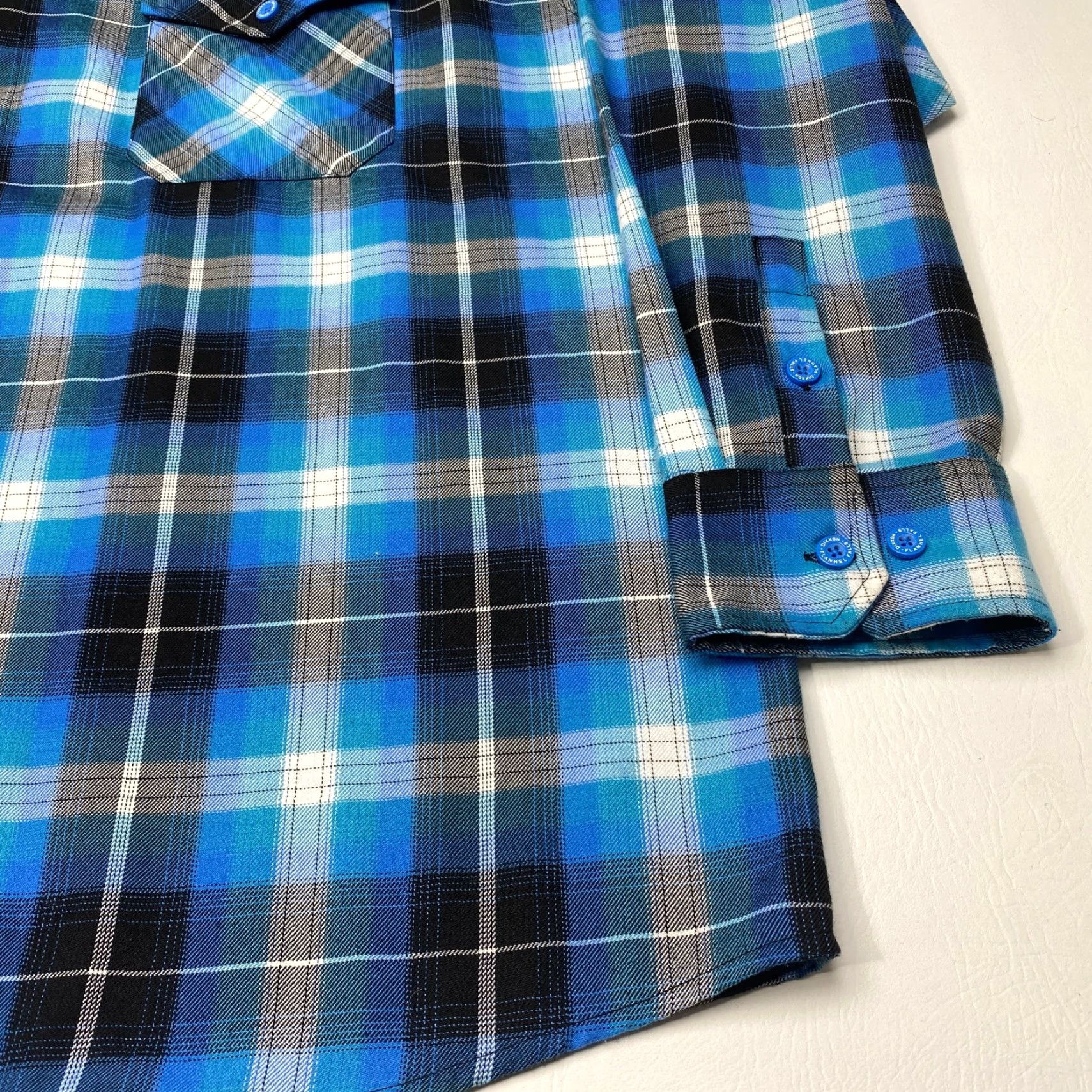 Vintage VINTAGE Dixxon Flannel Shirt Mens 4X Flannel Falls Blue Plaid Button Up Long Sleeve Size US XXL / EU 58 / 5 - 4 Thumbnail