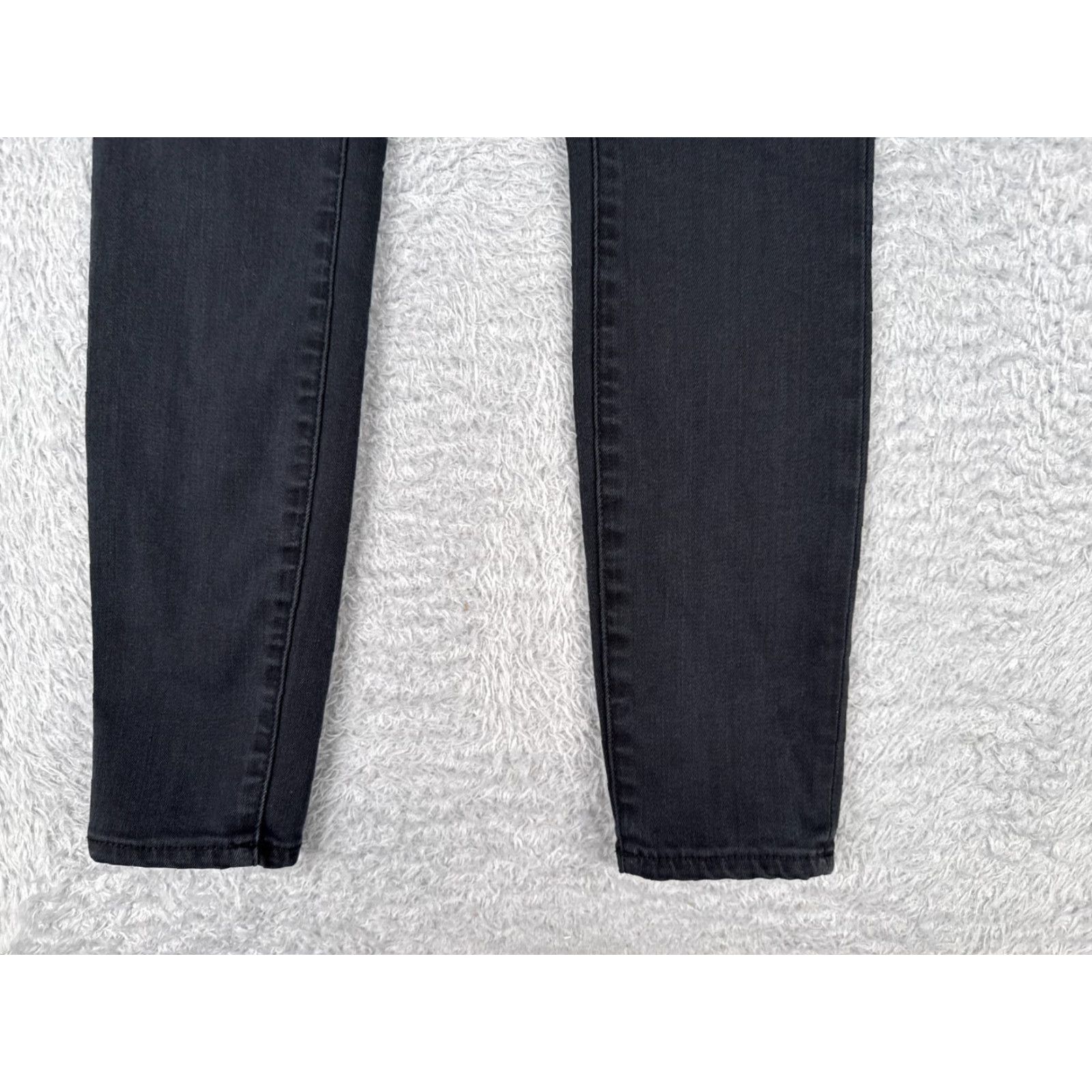 Madewell Madewell Jeans Women 23 Black Denim 9" High Rise Skinny Cotton Modal 22x26 Jeans Womens Black 90s Theme Size 40" / US 18 - 2 Thumbnail