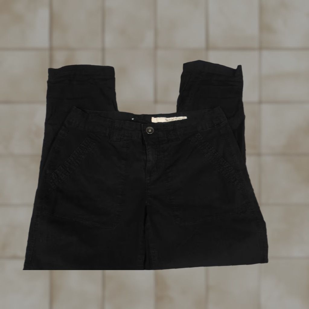 DKNY DKNY Womens Pants 4 Black Straight Chino Casual Regular Inseam 25in Zipper Stretch Slimming Cap? Size 27" / US 4 / IT 40 - 1 Thumbnail
