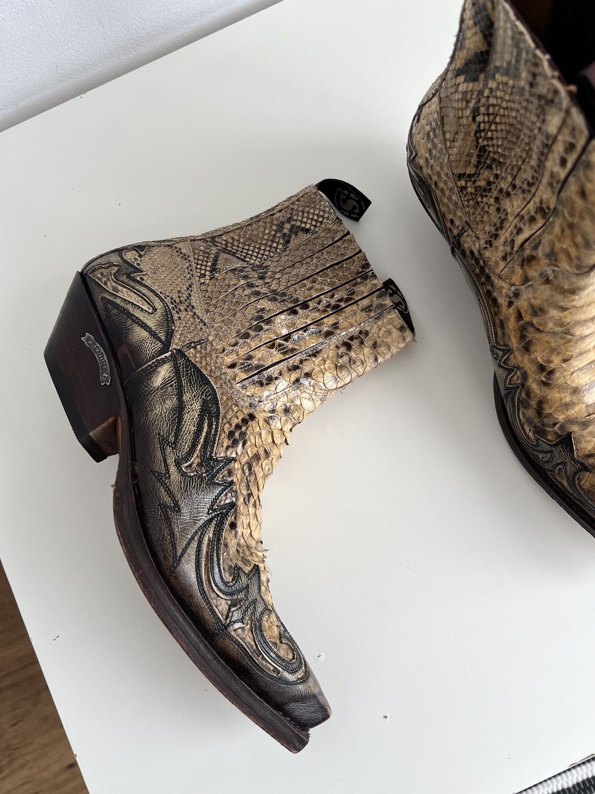 Sendra 🔥Sendra 4660 Genuine Python Snakeskin Leather Western Boots Size US 9.5 / EU 42-43 - 9 Thumbnail