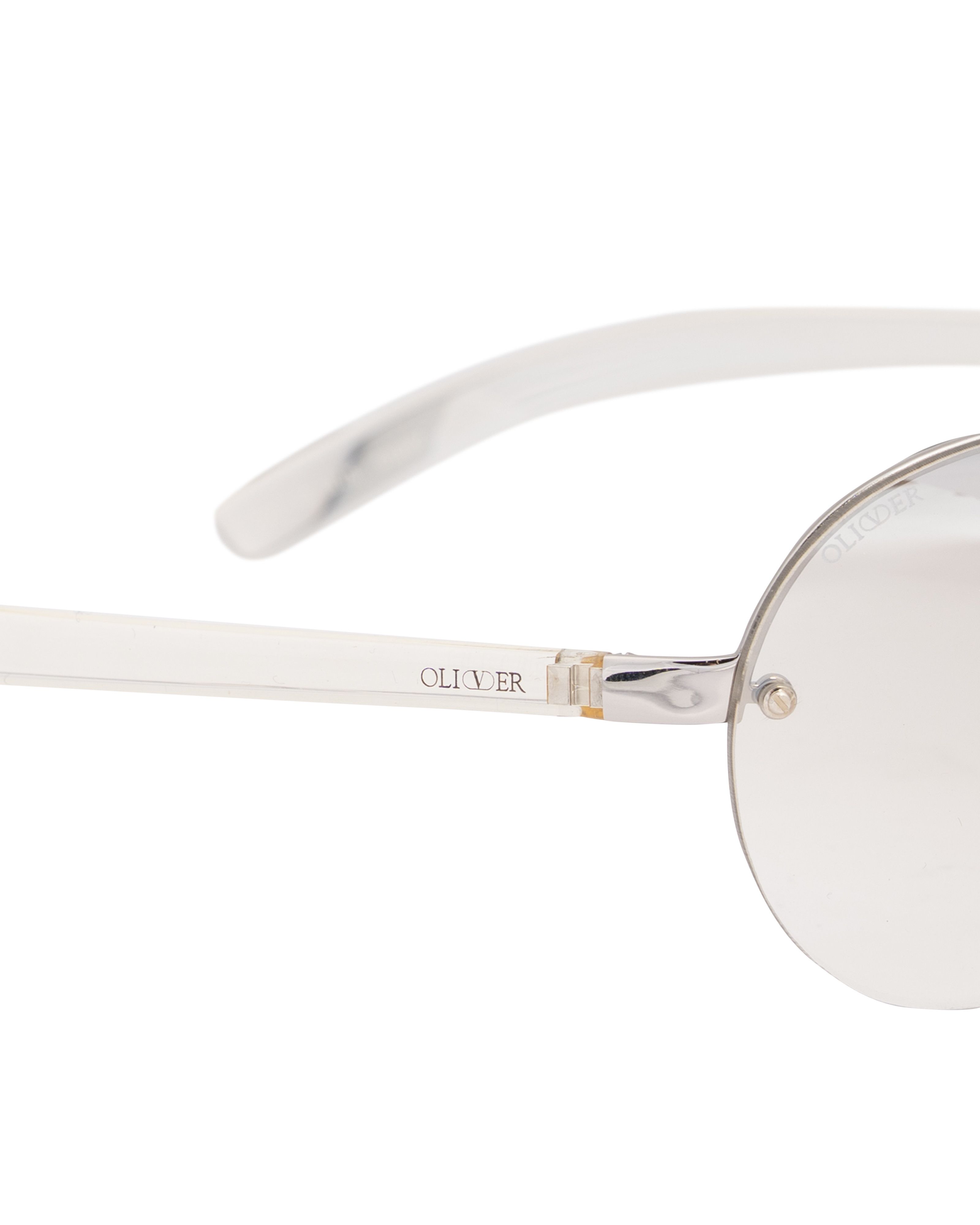 Valentino Oliver by Valentino 90s White Transparent Rimless Sunglasses Size ONE SIZE - 3 Thumbnail