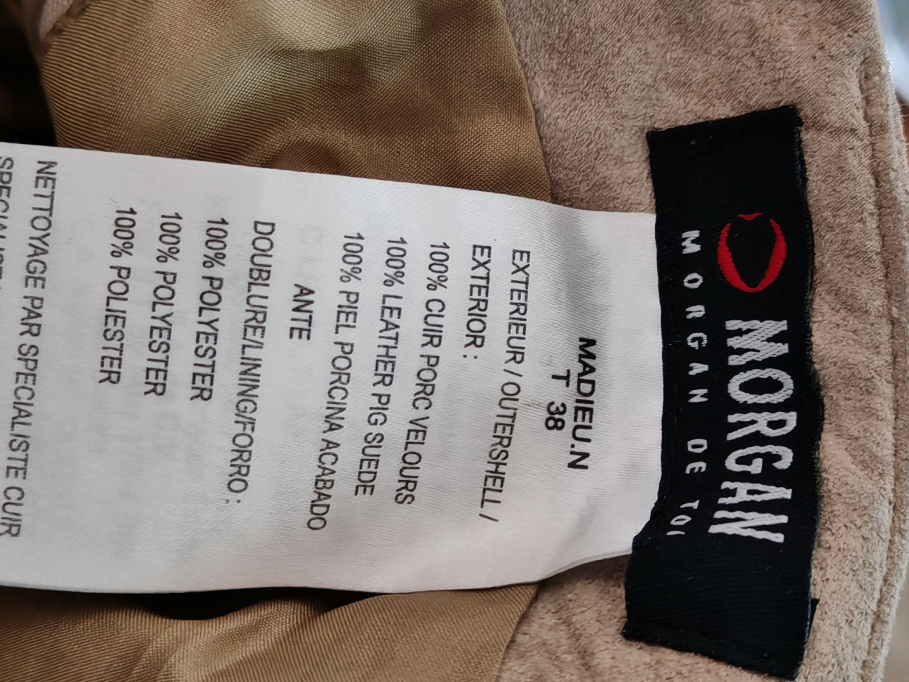 Designer Vintage Morgan De Toi Suede Leather Skirt sz 38 Rare Y2K Size 27" / US 4 / IT 40 - 5 Thumbnail