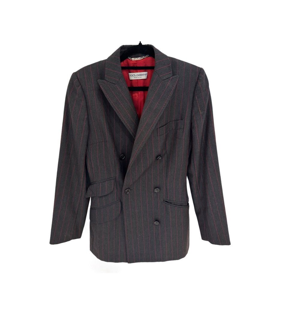 Dolce & Gabbana Dolce & Gabbana - 2000 striped wool blazer Size S / US 4 / IT 40 - 1 Thumbnail