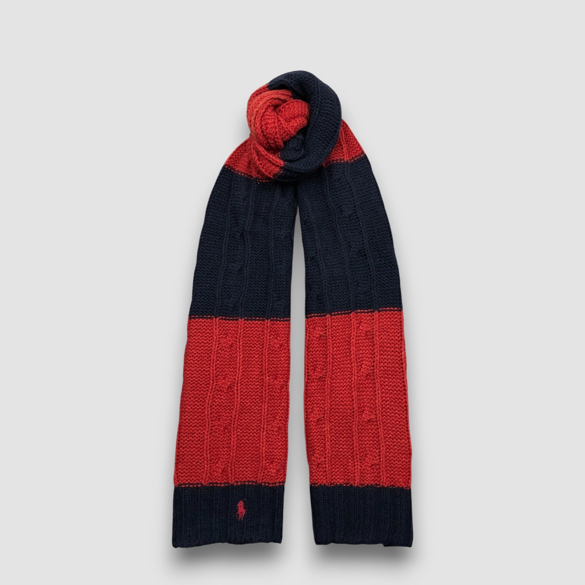 Polo Ralph Lauren Vintage Polo Ralph Luaren Scarf Knit Muffler Wool Scarves Size ONE SIZE - 1 Thumbnail