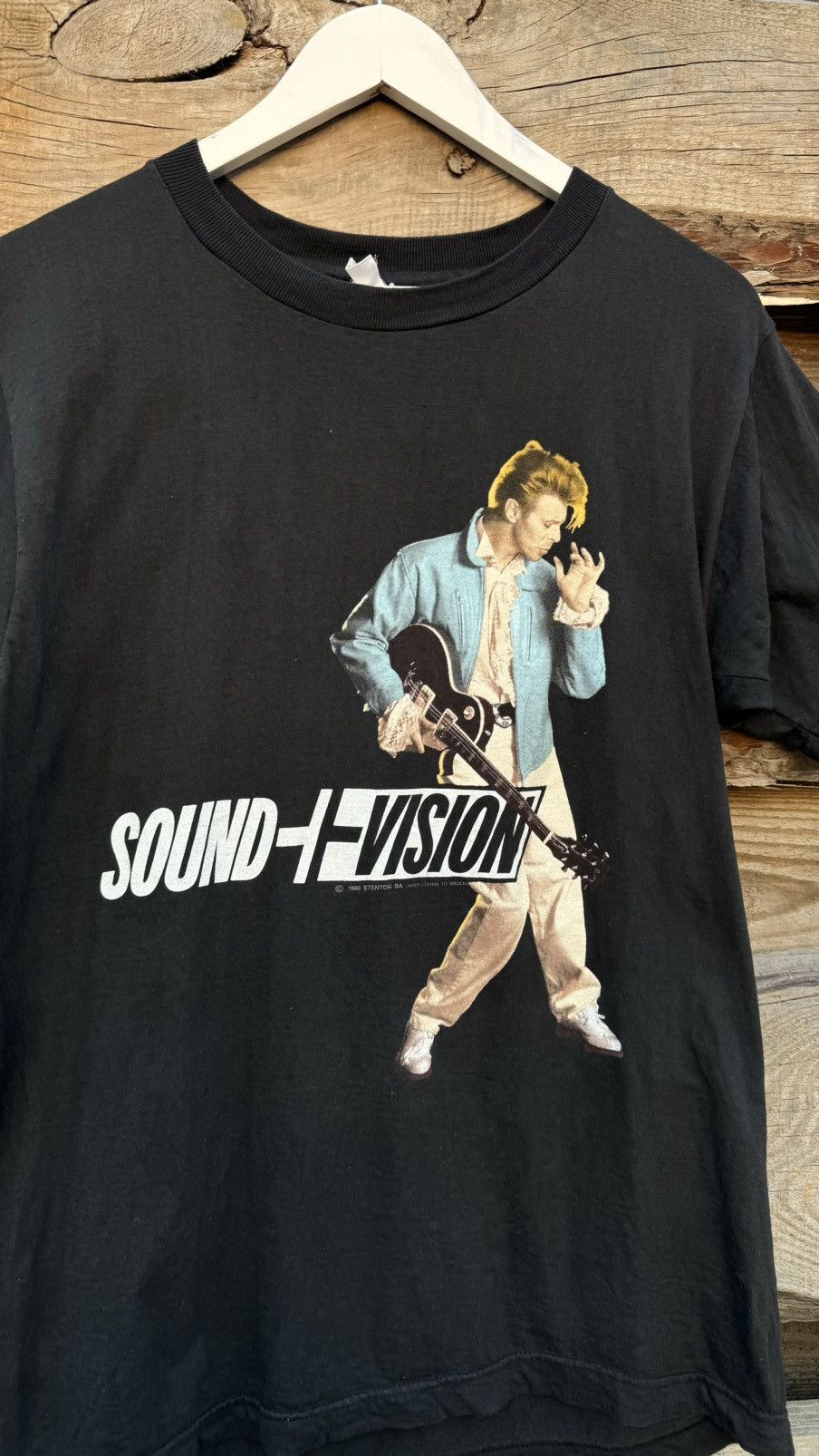 Band Tees × Vintage Vintage 1990 David Bowie Sound Vision Double Tour t-shirt Size US L / EU 52-54 / 3 - 4 Thumbnail