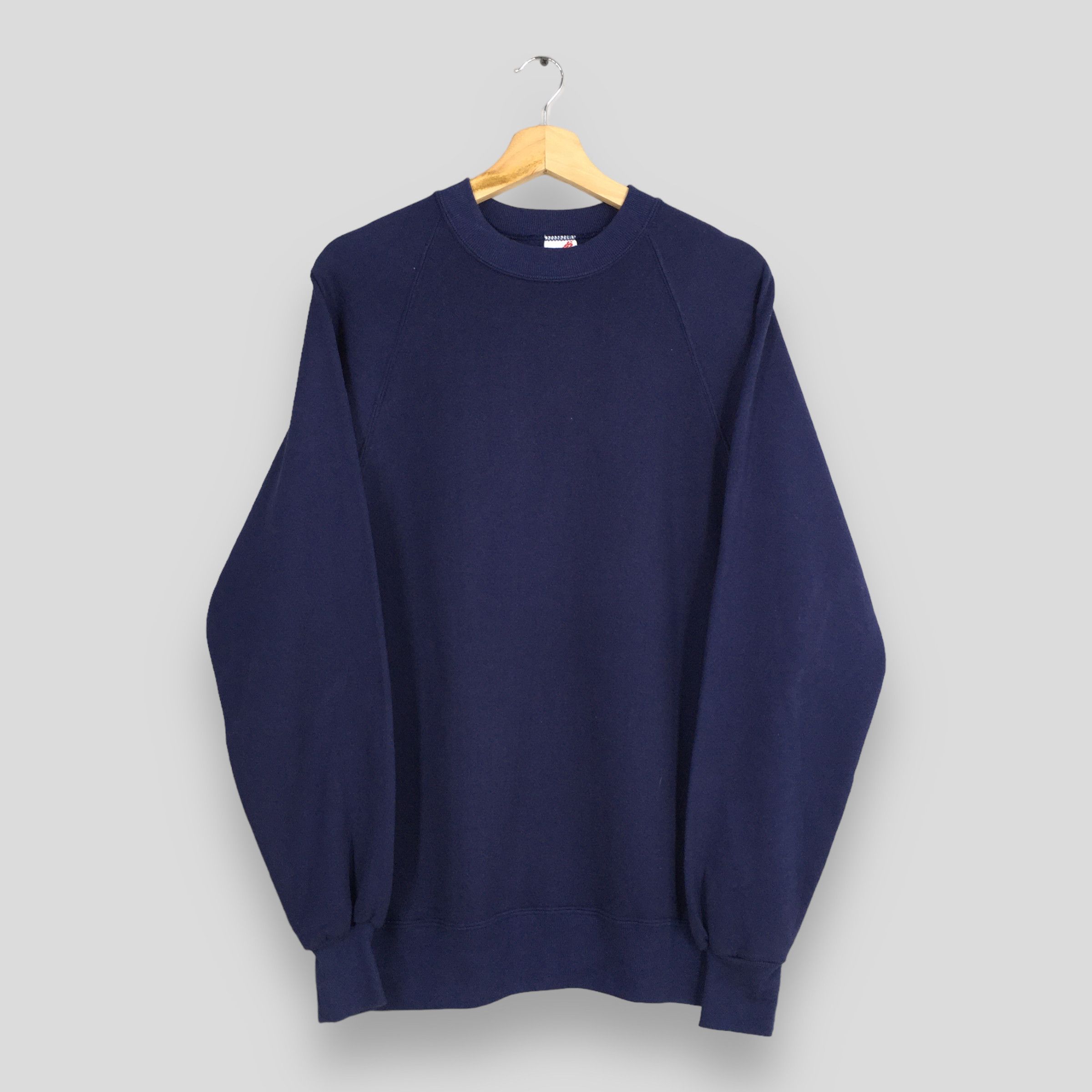 Jerzees Vintage 90s Jerzees Usa Plain Blue Sweatshirt Medium Size US M / EU 48-50 / 2 - 1 Thumbnail