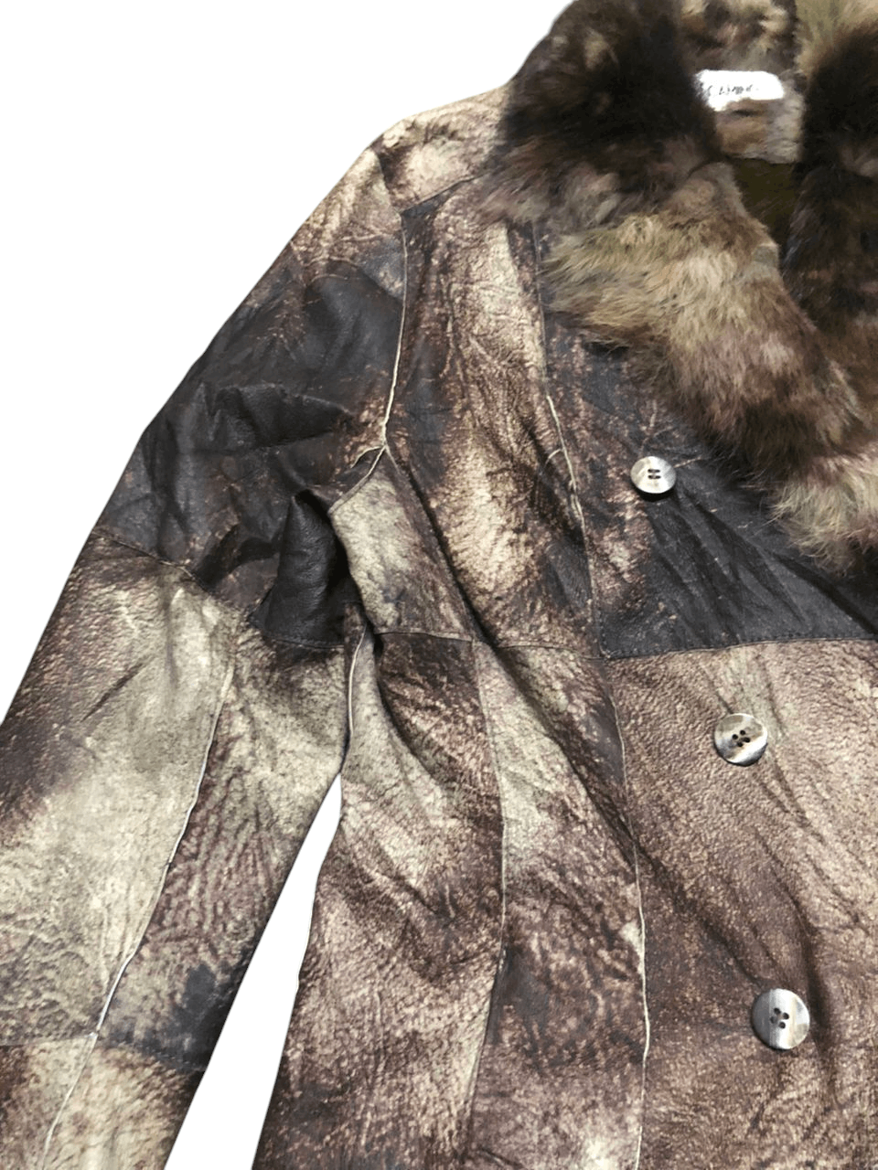 If Six Was Nine f.CAMINO Rabbit Patchwork Fur Coat Jacket Size XS / US 0-2 / IT 36-38 - 5 Thumbnail