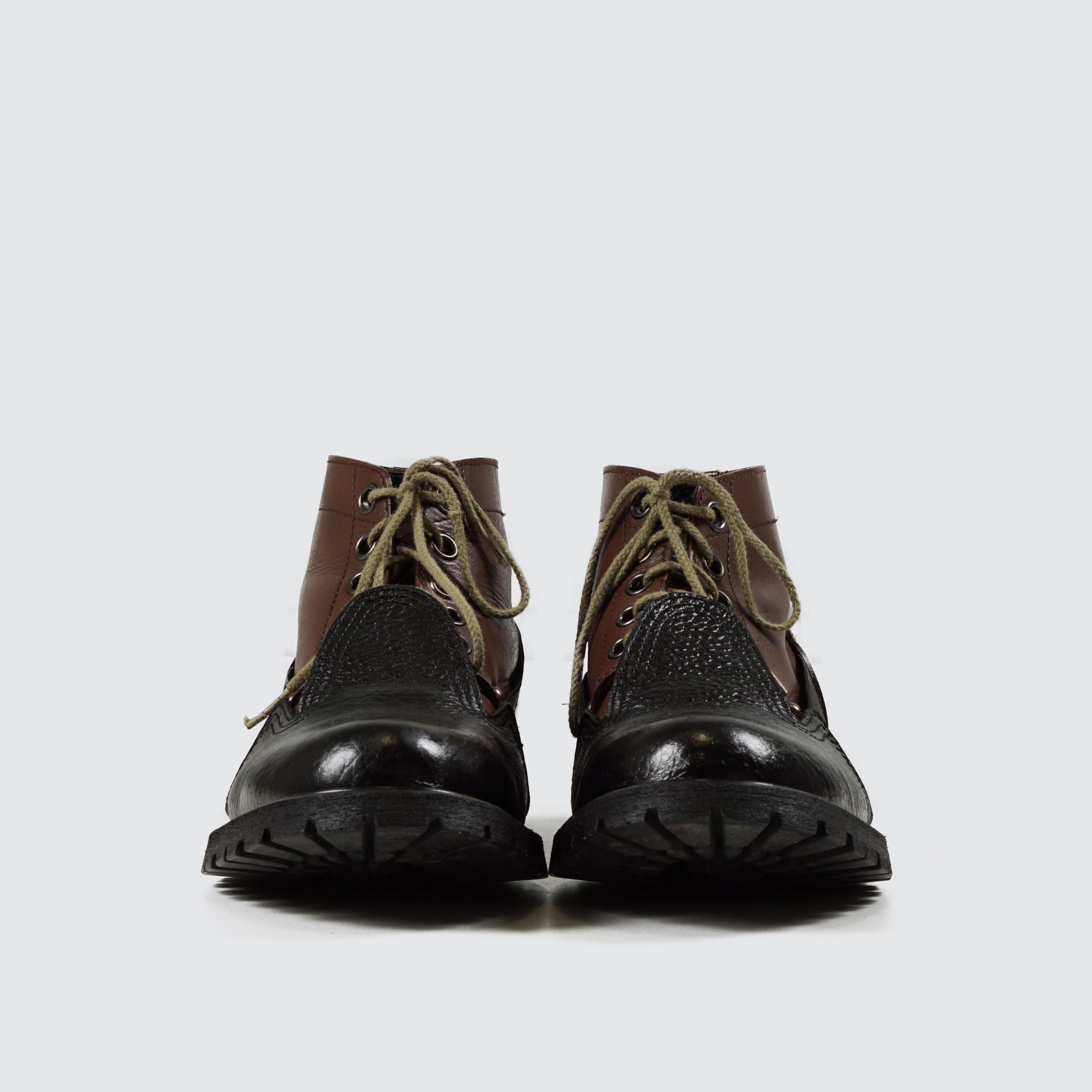 Comme des Garcons Homme Plus Two‑tone leather ankle boots Size US 7 / EU 40 - 2 Thumbnail