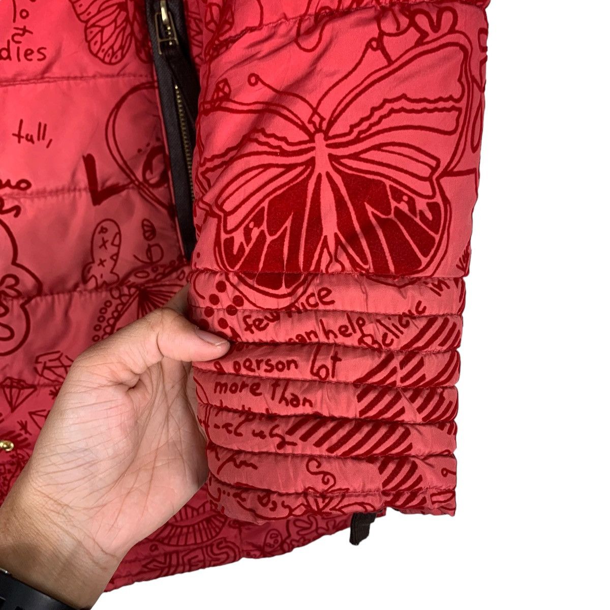 Desigual DESIGUAL Fullprint Red Puffer Overcoat Jacket #0836-C38 Size XS / US 0-2 / IT 36-38 - 13 Thumbnail