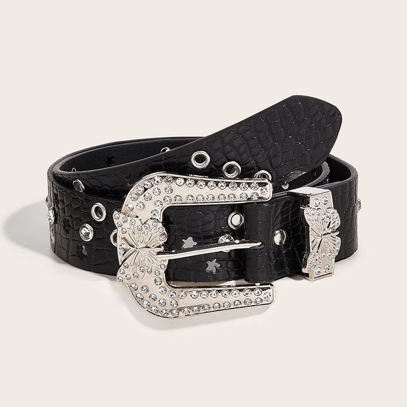 Designer × Japanese Brand × Vintage Punk Diamond Butterfly Rivet Belt Vintage Size ONE SIZE - 5 Thumbnail