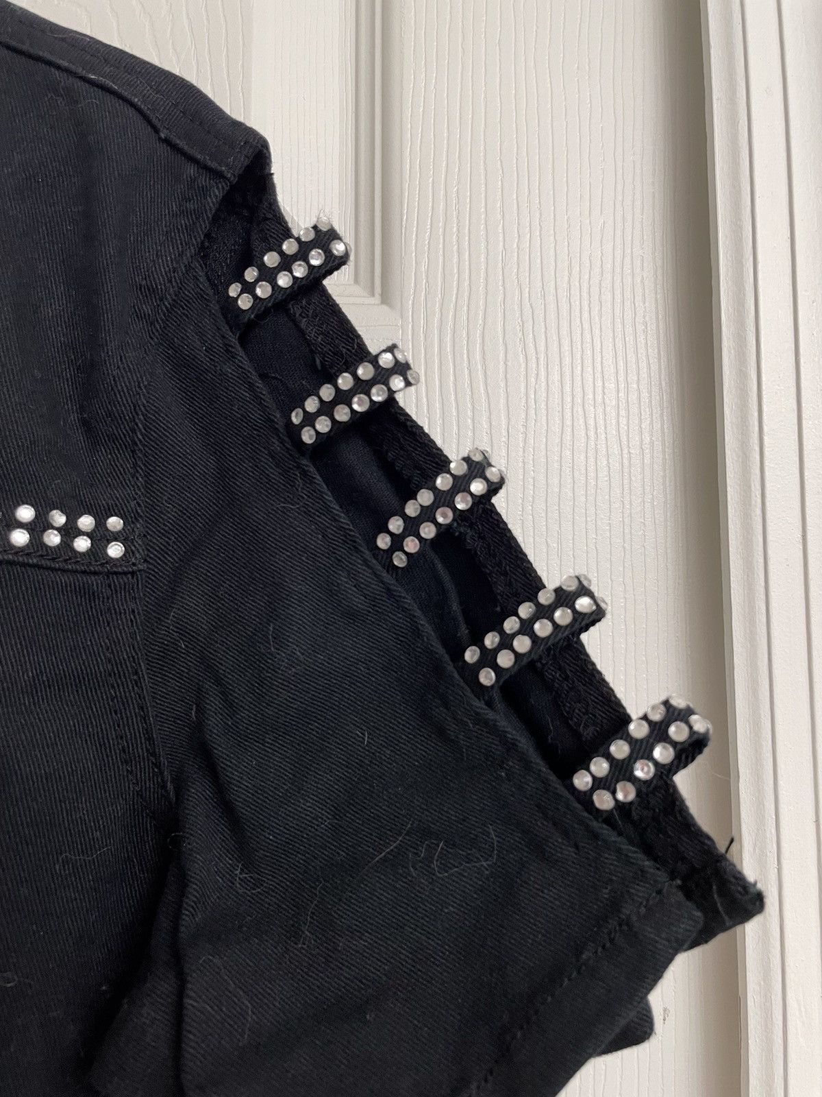 Vintage Vintage Platinum Plush Black Jacket With Rhinestones Size XL Size XL / US 12-14 / IT 48-50 - 3 Thumbnail