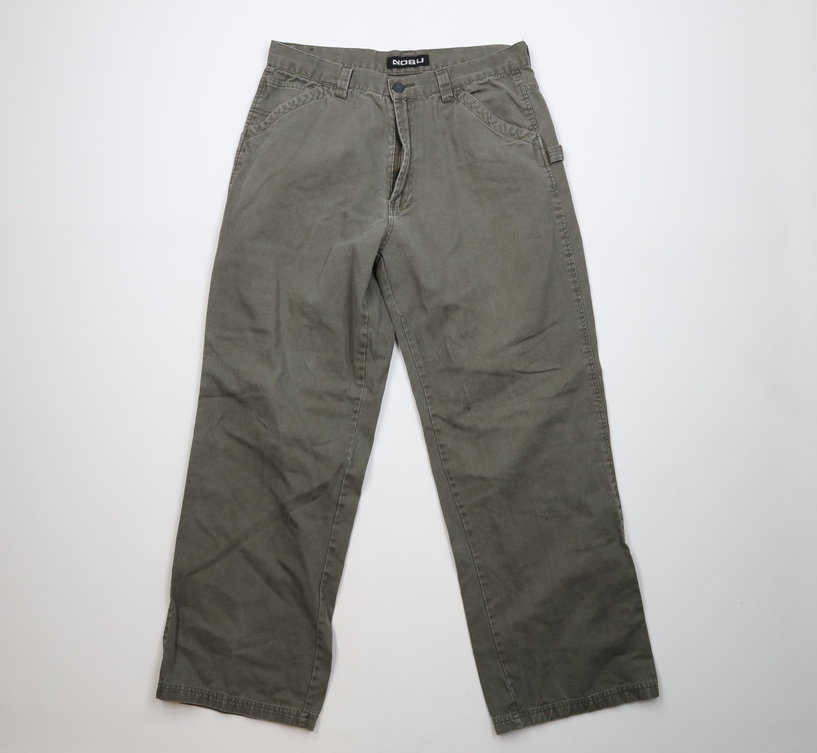 Vintage Vintage 90s Y2K Streetwear Wide Leg Skateboard Pants Green Size US 34 / EU 50 - 1 Thumbnail