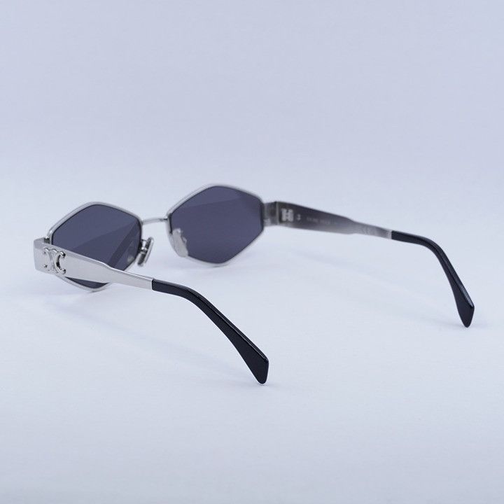 Celine Celine CL40254U 16A Sunglasses Palladium Geometric Frame Size ONE SIZE - 5 Thumbnail