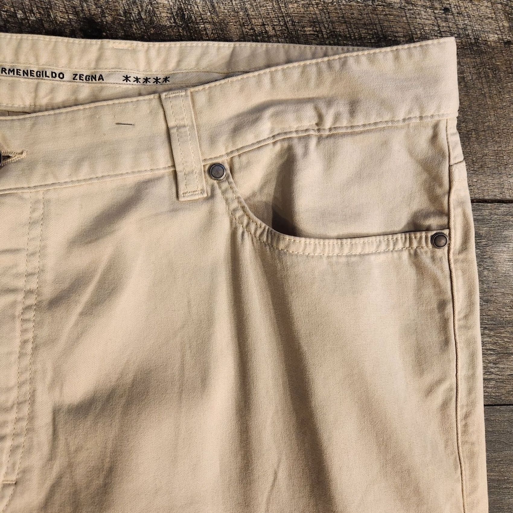 Ermenegildo Zegna Ermenegildo Zegna Chino Pants 40x35 Khaki Five Pocket Pants Beige Cotton Flat Front Regular Men's In Italy New with Tags Size US 40 / EU 56 - 4 Thumbnail