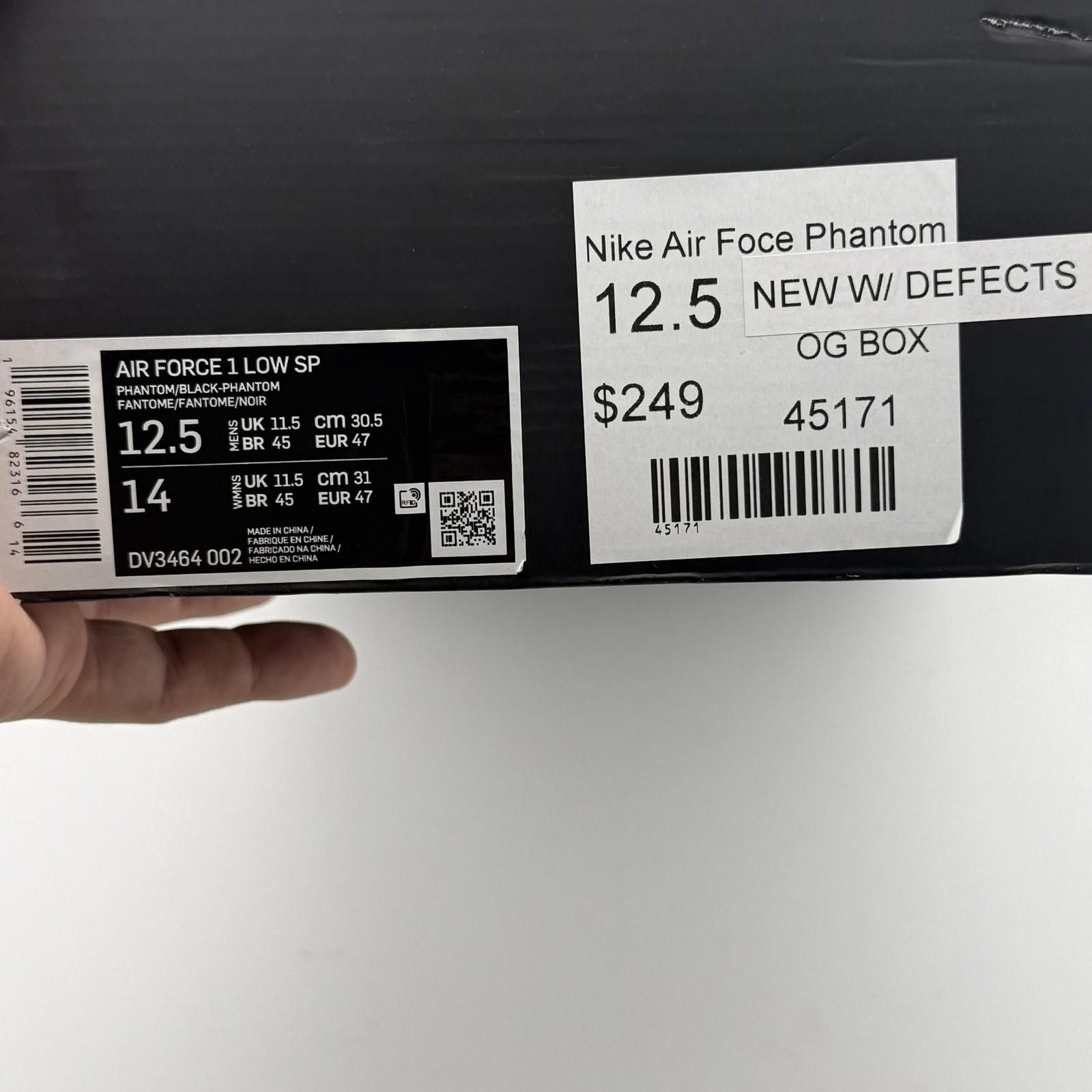 Nike Nike Air Force 1 Low SP Phantom/Black-Phantom US 12.5 New Size US 12.5 / EU 45-46 - 10 Thumbnail