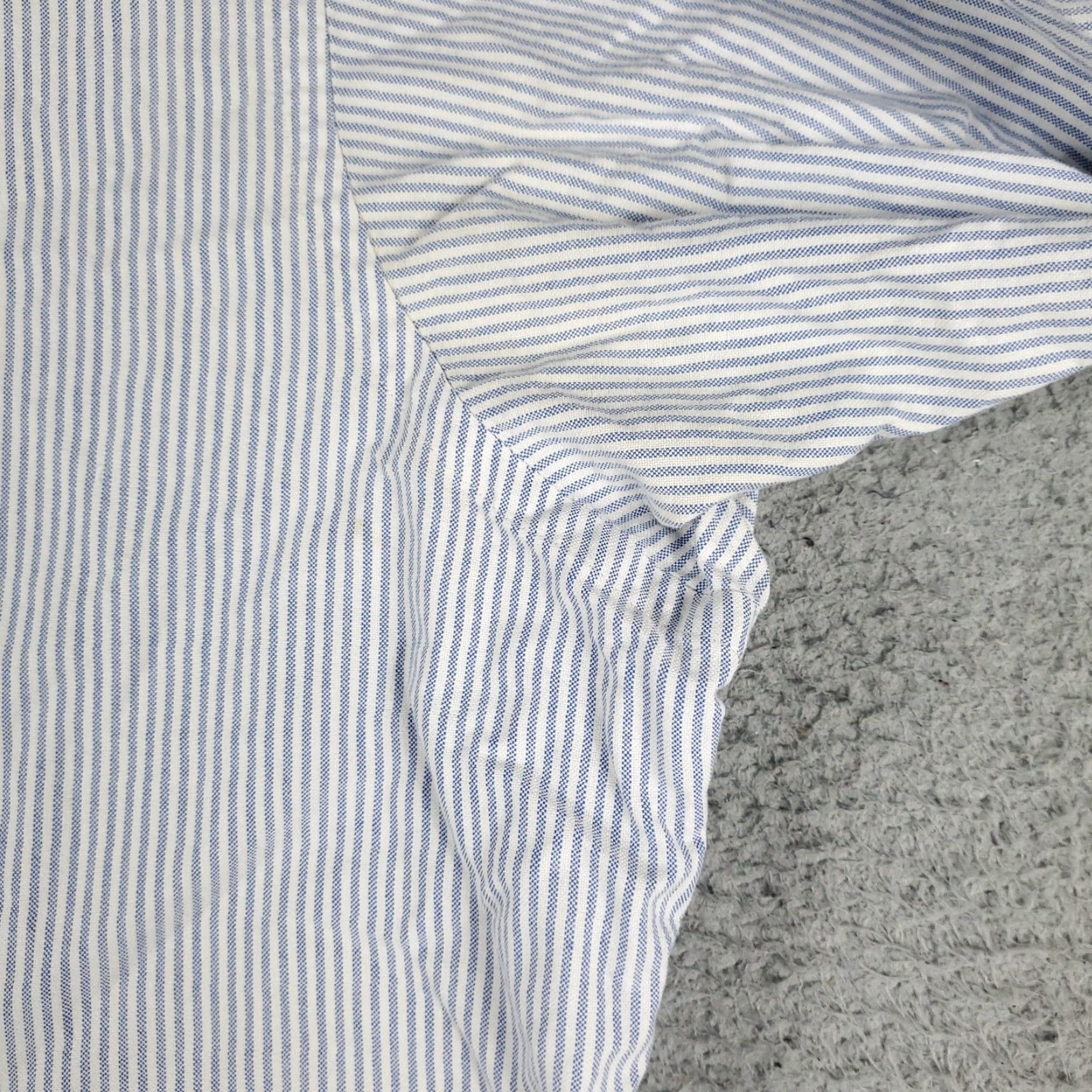 Ralph Lauren Ralph Lauren Dress Shirt Mens 17.5 Blue White Striped Long Sleeve Button-Down Classic Modern Size 46R - 4 Thumbnail