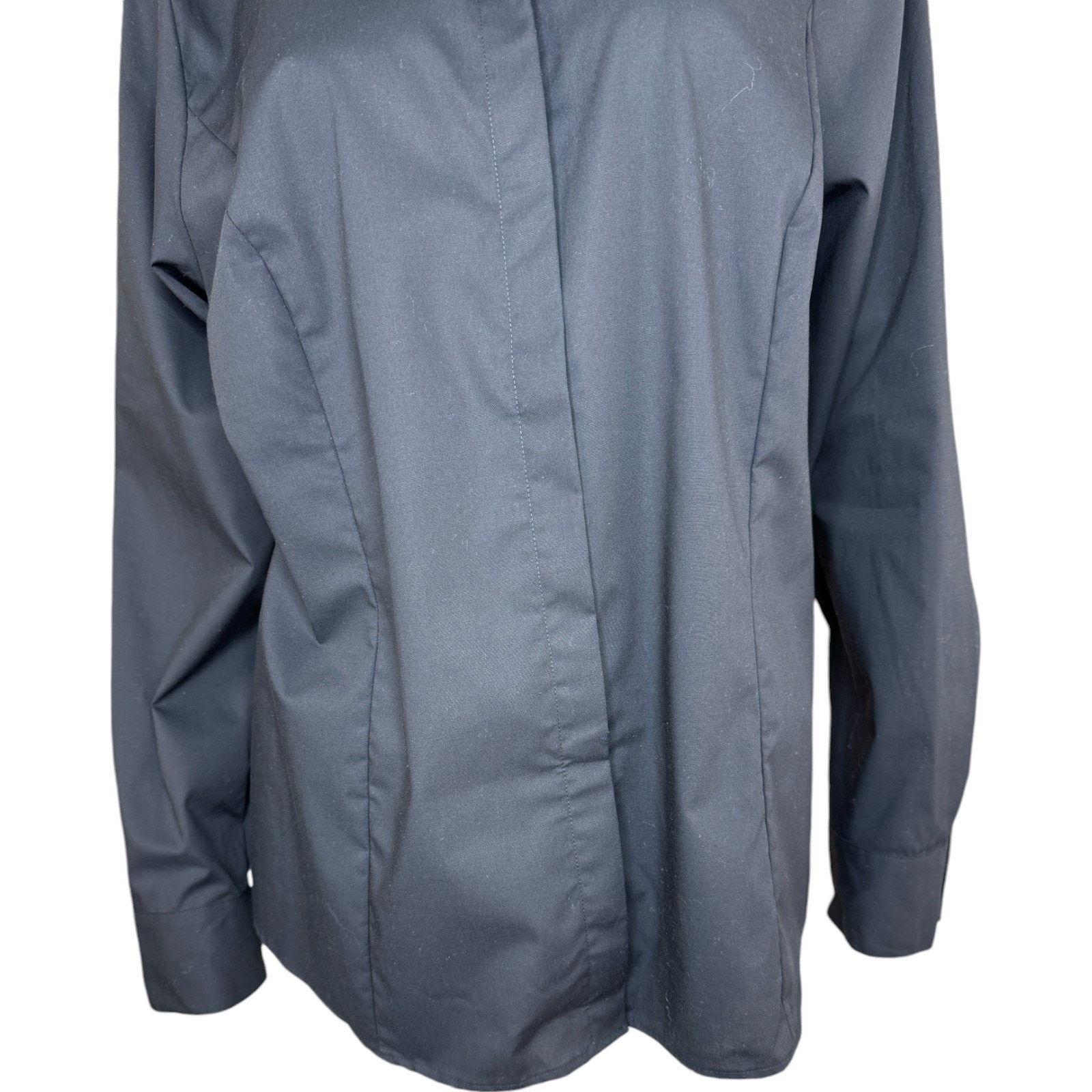 Other BEAUTIFUL by Lawrence Zarian Hidden Placket Poplin Shirt Size L / US 10 / IT 46 - 2 Thumbnail