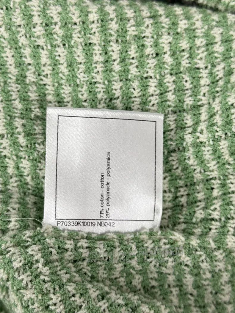 Chanel Chanel Avocado Green Knitted Cardigan coat Size S / US 4 / IT 40 - 7 Thumbnail