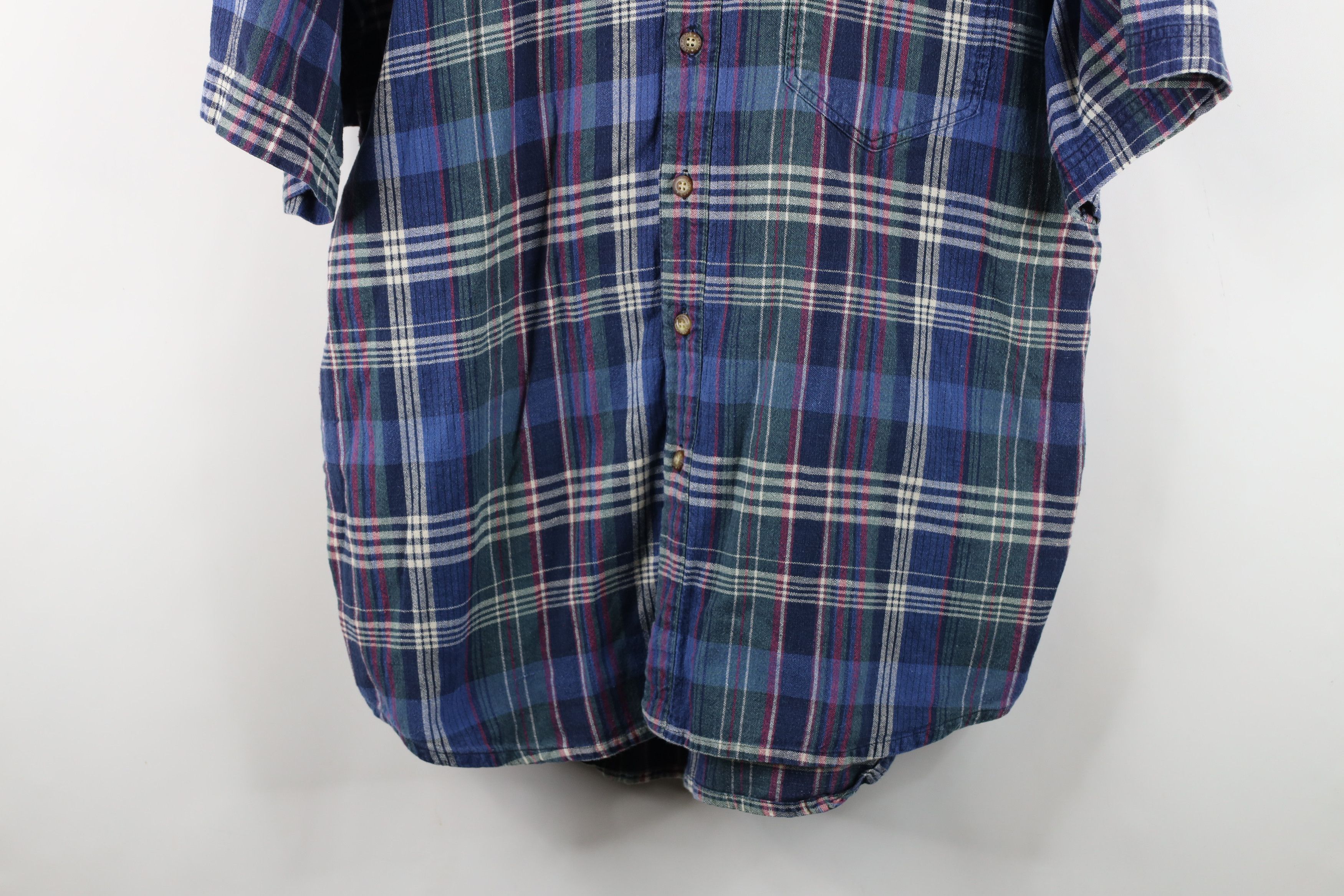Vintage Vintage 90s Streetwear Weave Knit Button Down Shirt Plaid Size US XL / EU 56 / 4 - 3 Thumbnail